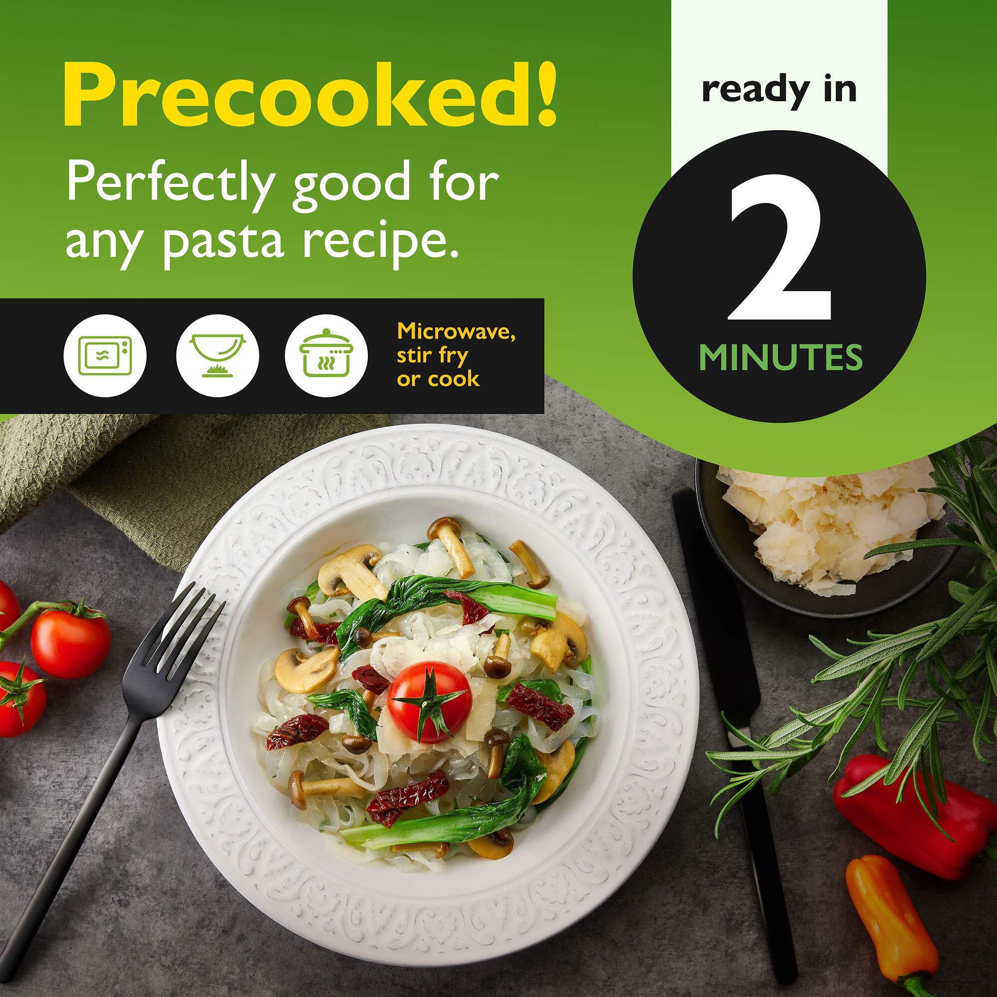 Skinny Pasta 9.52 Oz - Shirataki Noodles The Only Odor Free 100% Konjac Noodle - Keto & Paleo Friendly - Carb Free - Low Calorie Food (Fettuccine Shape - 6 Pack)