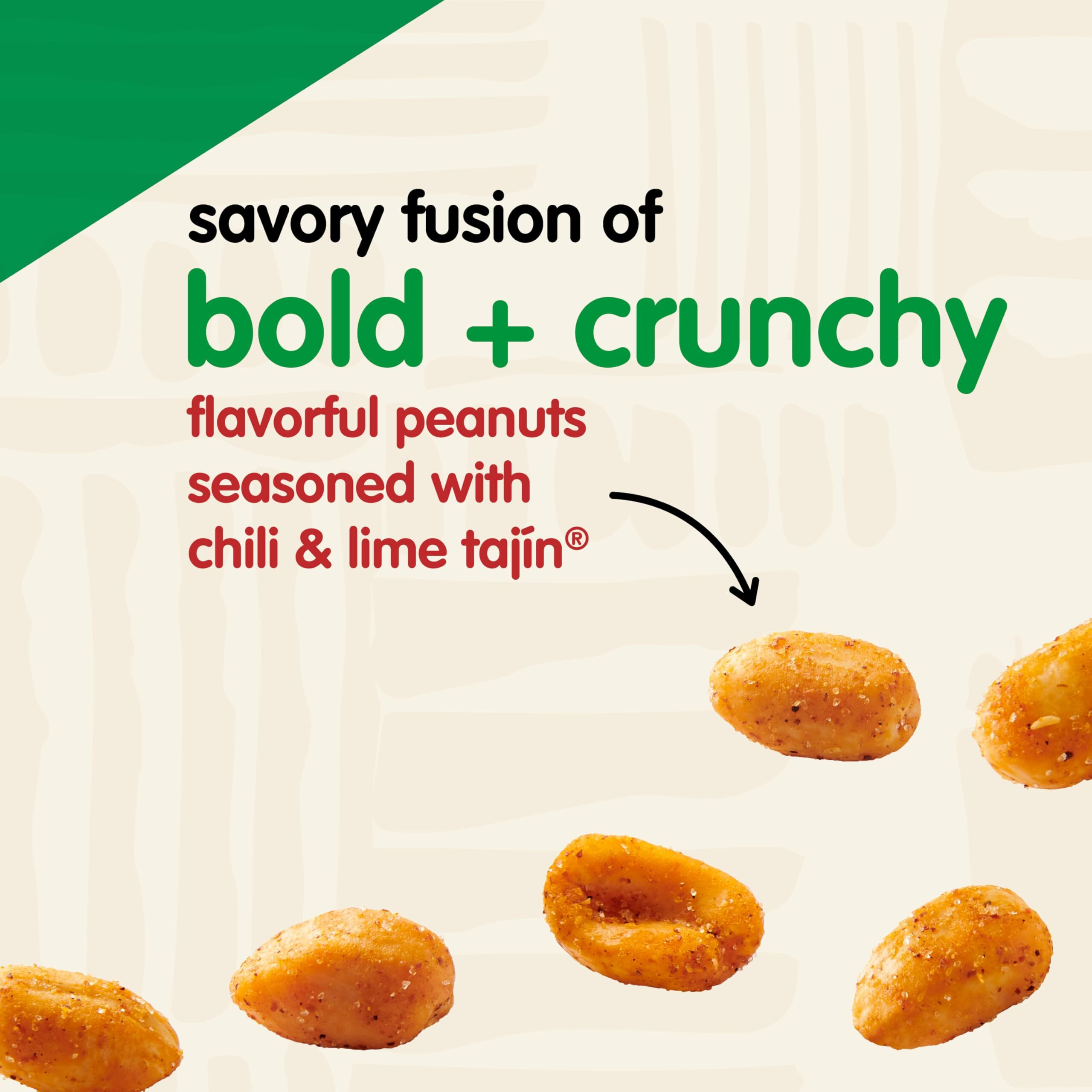 Snak Club Tajin Peanuts, Roasted Nuts With Chili And Lime Seasoning, Mild, Gluten-Free, Kosher Snacks, No Artificial Colors Or Flavors, No Preservatives, 5 Oz Resealable Bags, 6 Pack