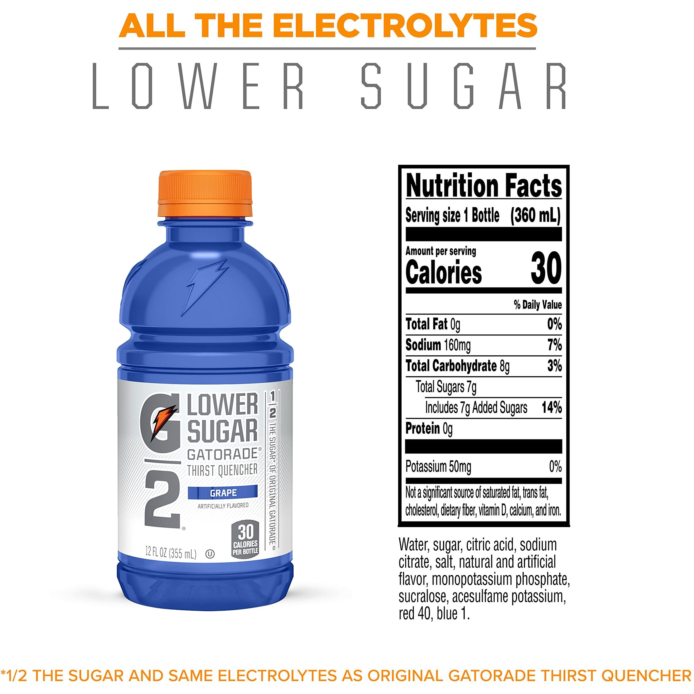 Gatorade G2 Grape, 12 Fl Oz (Pack Of 12)