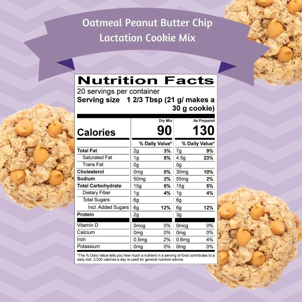 Milkbliss Lactation Cookies Mix- Oatmeal Peanut Butter Chip Breastfeeding Cookie Supplement Support For Breast Milk Increase- 15Oz