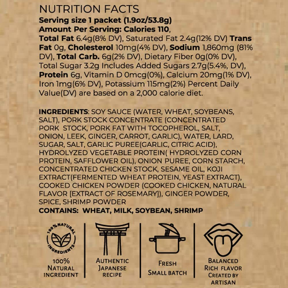 Kitchen Kurume Tonkotsu Ramen Broth Concentrate (Pack Of 10), Made In Usa, Japanese Ramen, Pork Bone Soup Base, No Msg, No Preservatives, Fresh Small Batch,19 Fl Oz