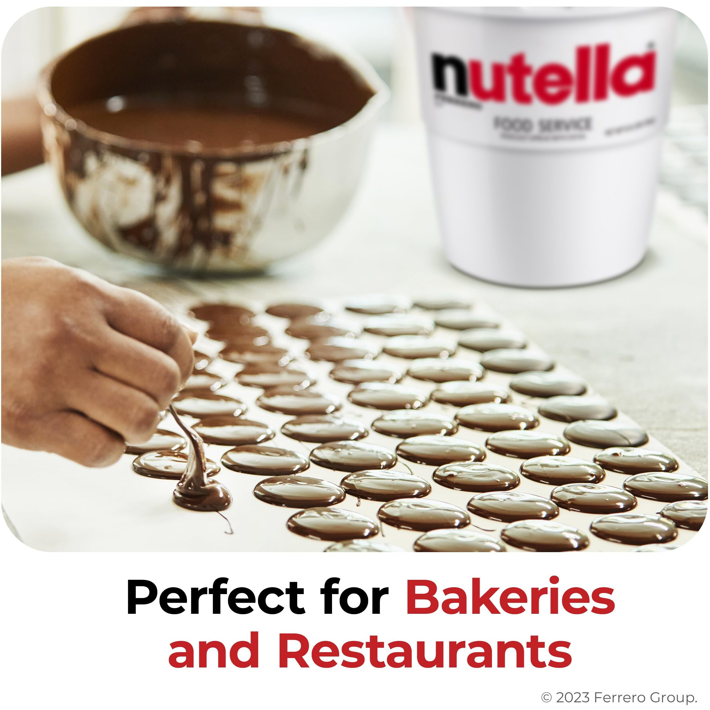 Nutella Hazelnut Spread Food Service Tub, Baking Supplies, Great For Restaurants And Bakeries, Two Bulk Tubs, 13.2 Lb Total