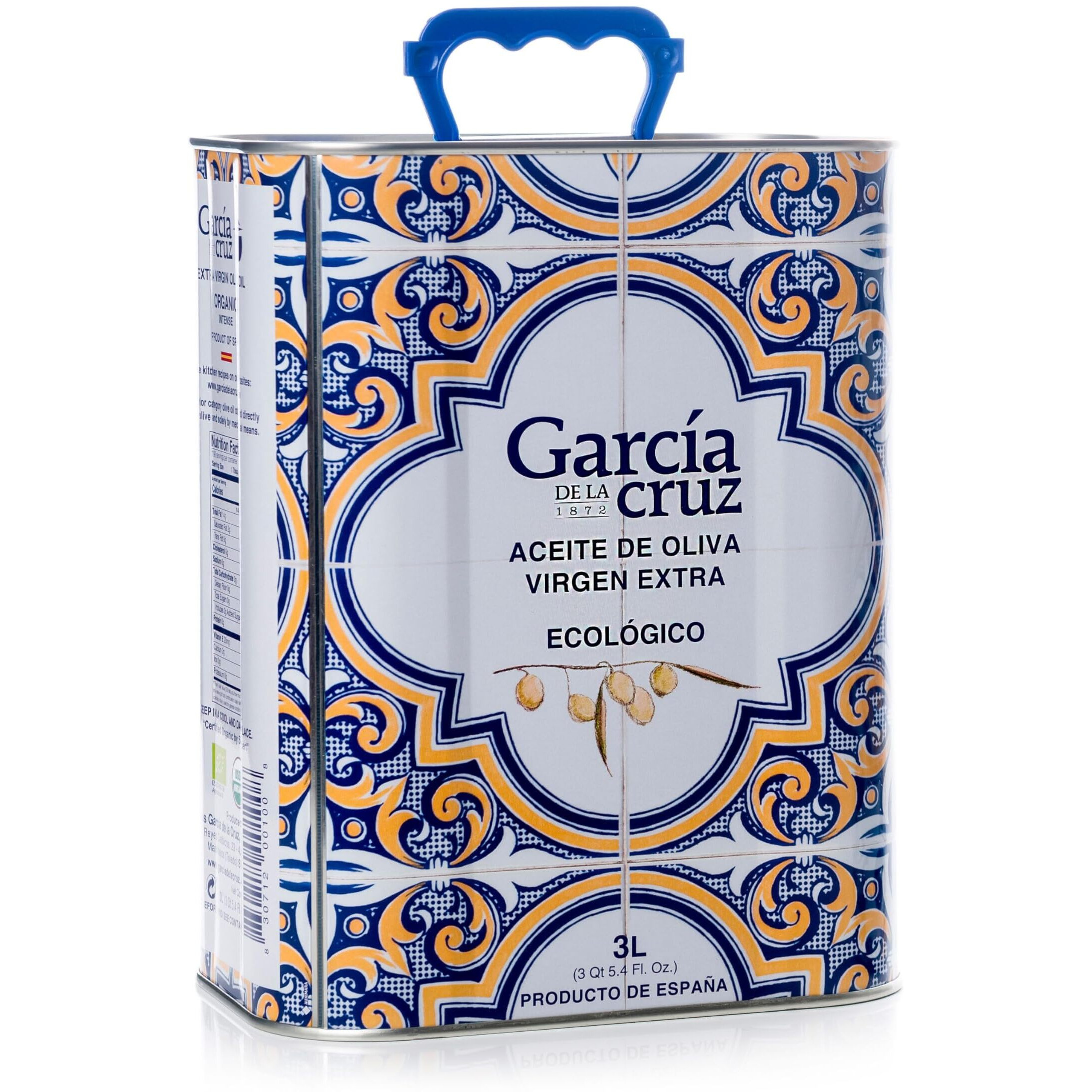 Garc  A De La Cruz - Organic Extra Virgin Olive Oil, Master Miller Premium Oil, Almond And Tomato Tones, Smooth Body, Sourced In Spain, Montes De Toledo, Bottled In Tins - 3L