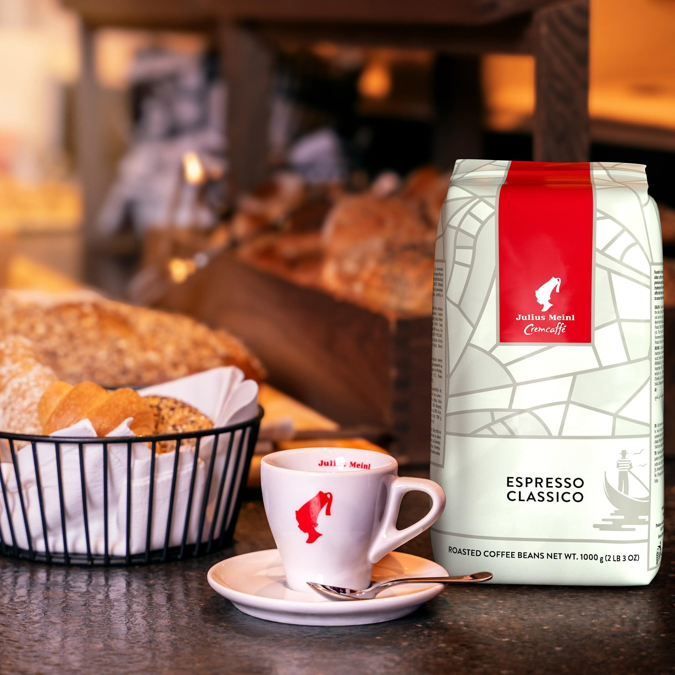 Julius Meinl "&quotCrema Espresso Classico,"" Medium Roasted Coffee Beans, 1Kg / 35Oz