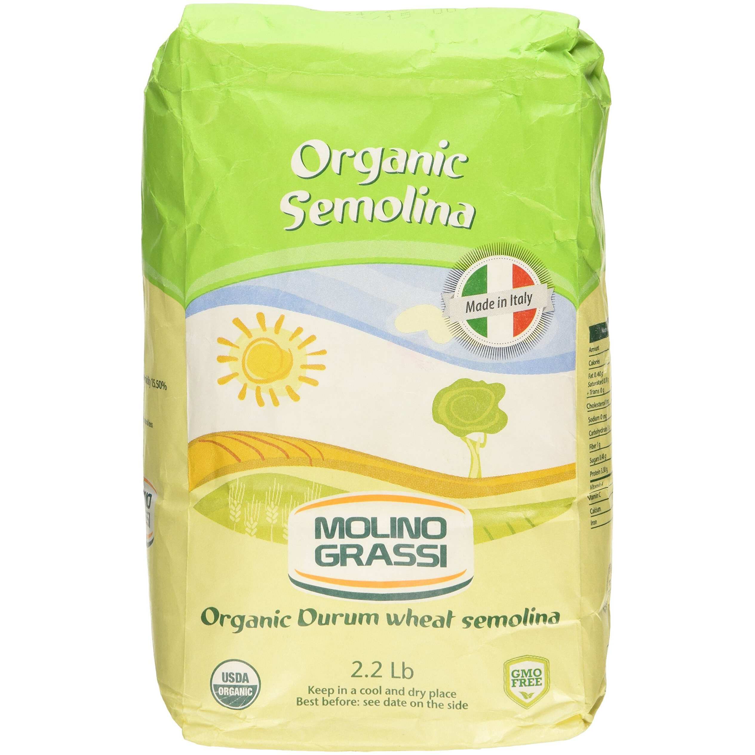 Molino Grassi Organic Italian Semolina Flour, 35.2 Oz