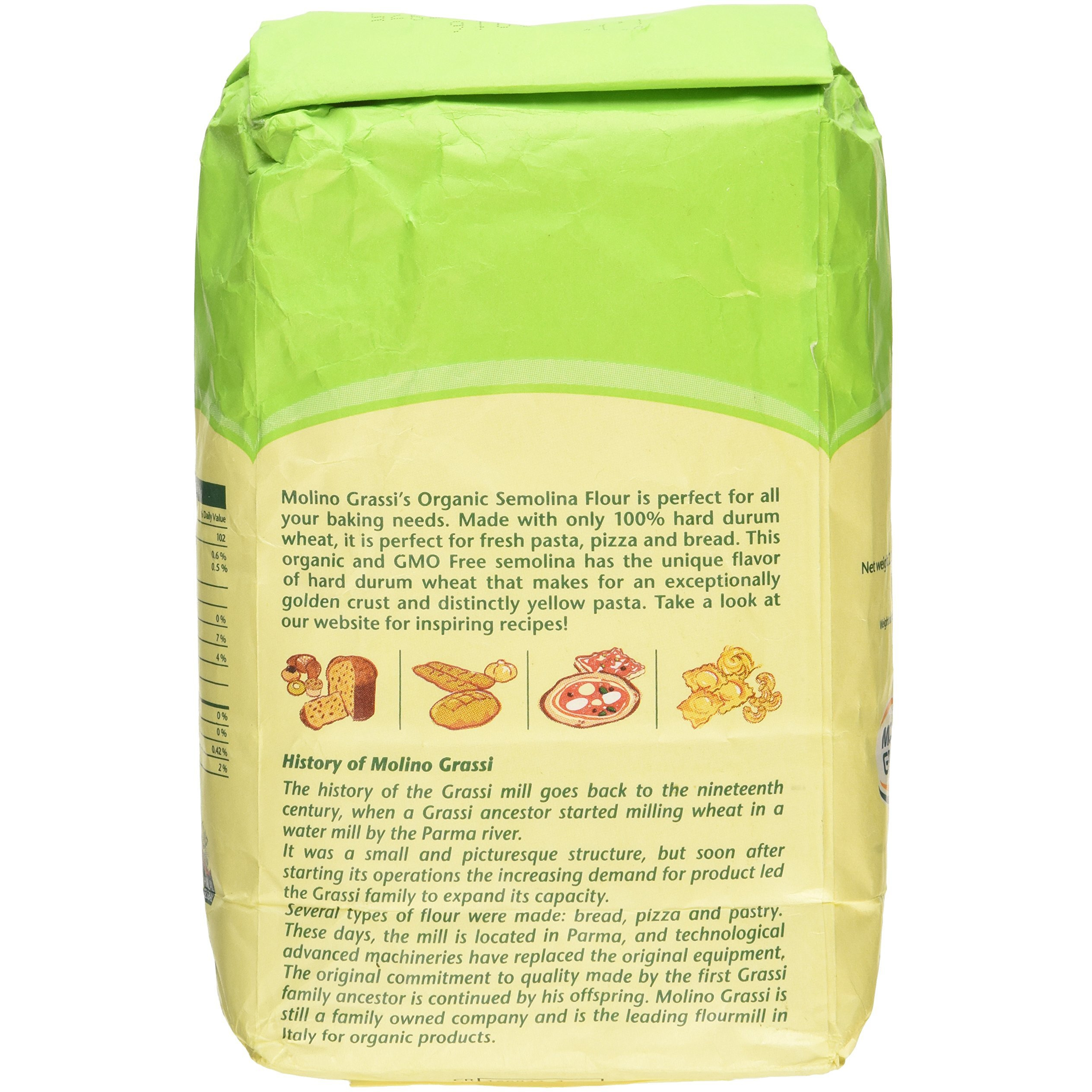 Molino Grassi Organic Italian Semolina Flour, 35.2 Oz