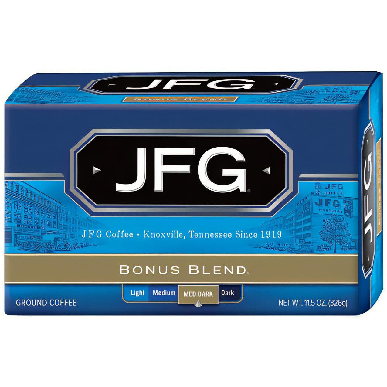Jfg Bonus Blend Medium-Dark Roast Ground Coffee, 11.5Oz Bag (Pack Of 4)