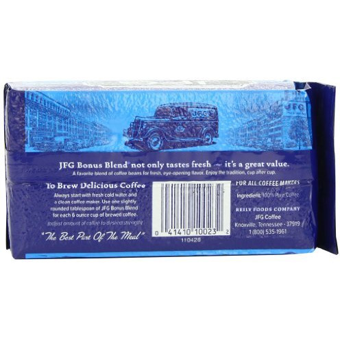 Jfg Bonus Blend Medium-Dark Roast Ground Coffee, 11.5Oz Bag (Pack Of 4)