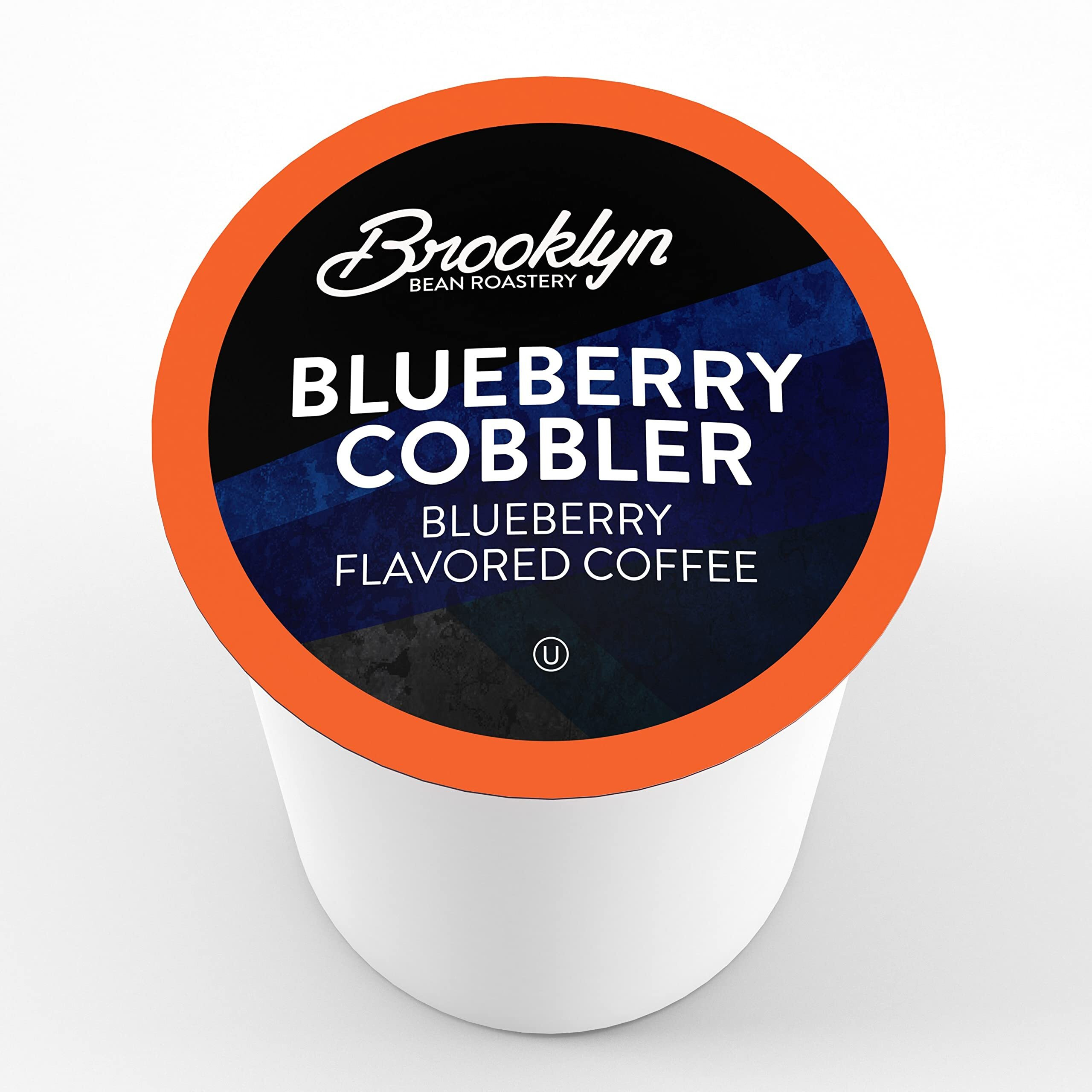 Brooklyn Beans Blueberry Cobbler Coffee Pods, Flavored Gourmet Pack, 40 Count - Compatible With Keurig 2.0 K Cup Brewers - Premium Quality, Rich And Smooth Taste, Single Serve Pods