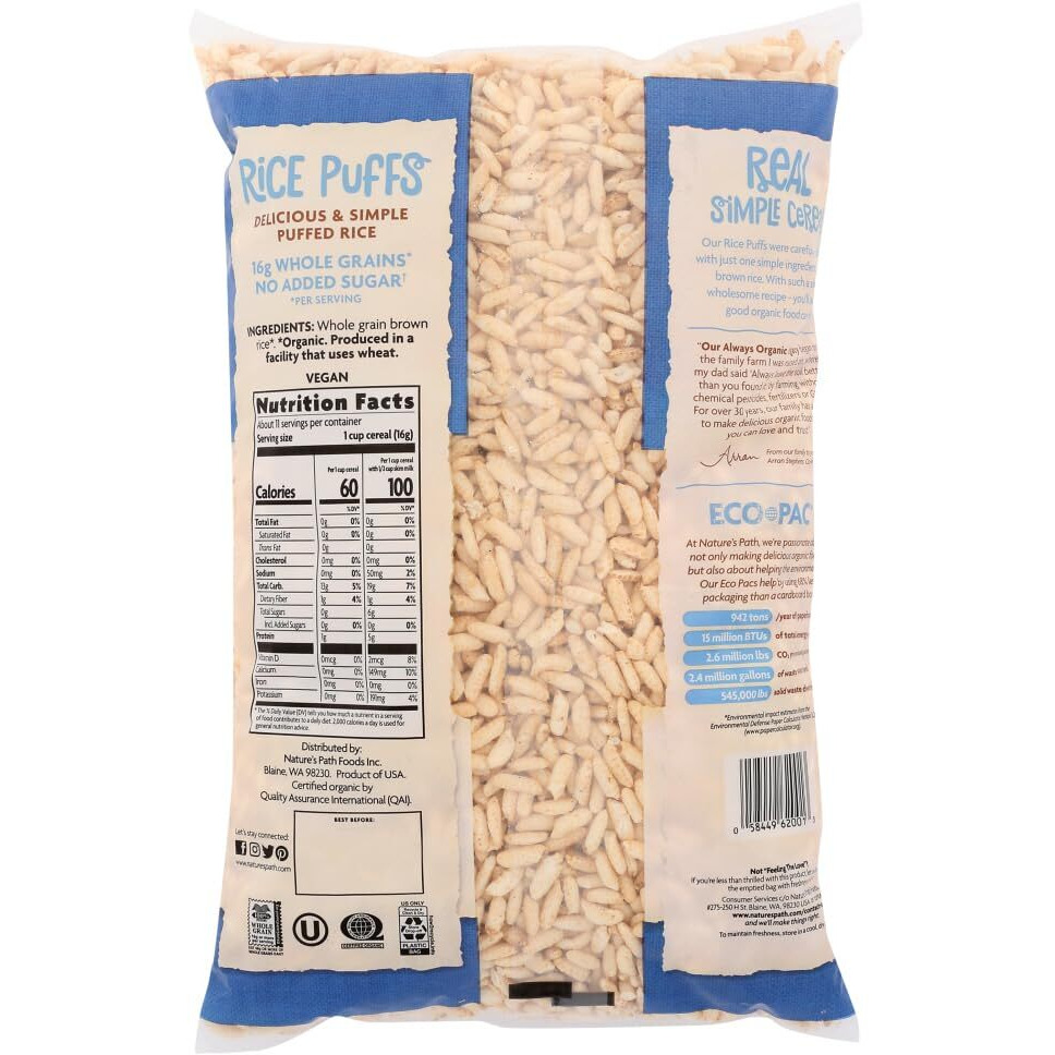 Nature's Path Organic - Cereal Rice Puffs - 6 Oz (Pack Of 2)