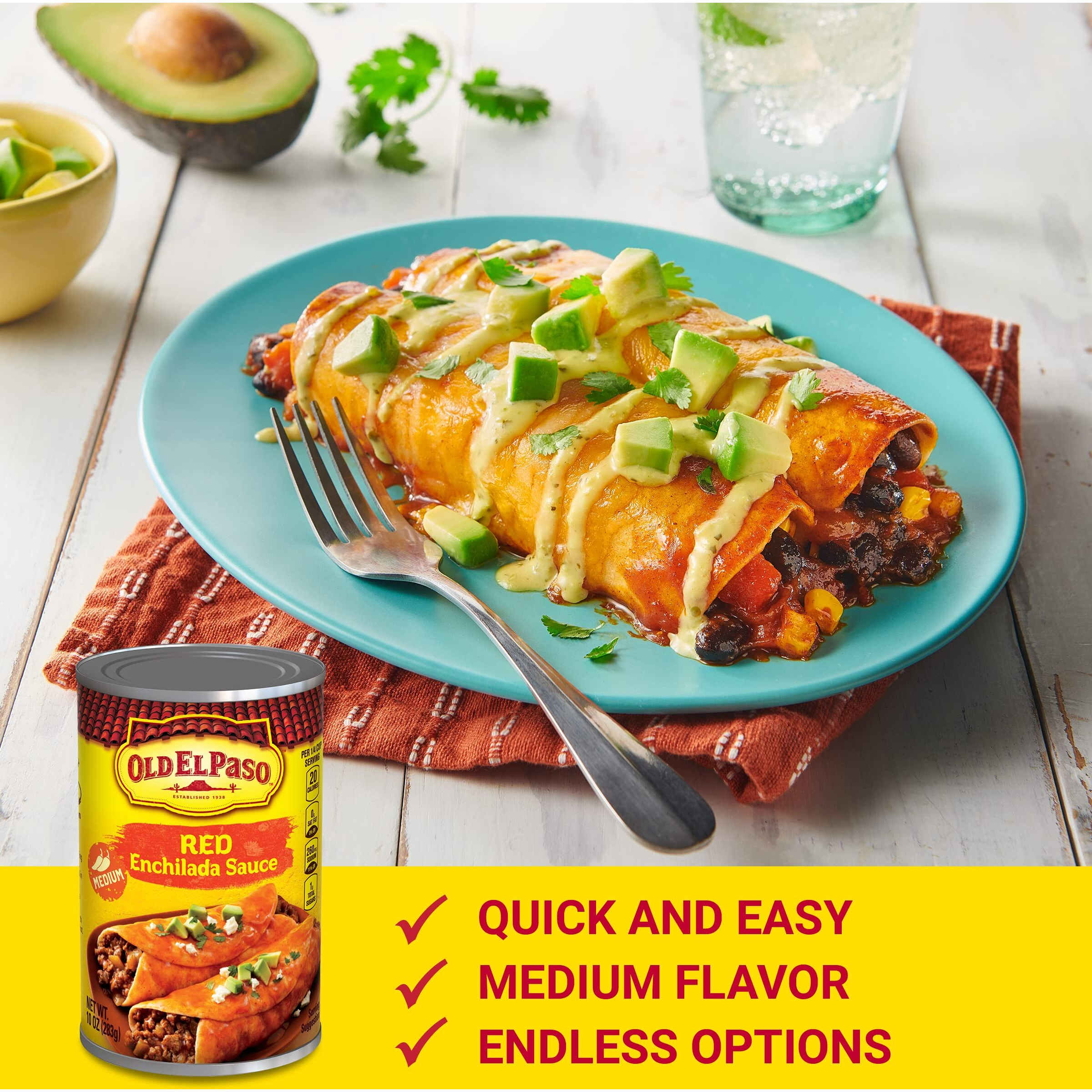 Old El Paso Medium Red Enchilada Sauce, 1 Ct., 10 Oz. (Pack Of 12)