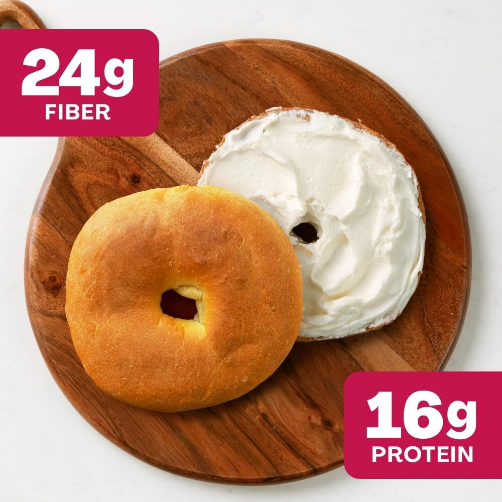 Sola Plain Bagels, Low Carb & Keto Friendly, 16G Of Protein Per Bagel & 5G Net Carbs, Non-Gmo, No Sugar Added, 12 Oz, (4 Bagels Per Pack), (Pack Of 3)
