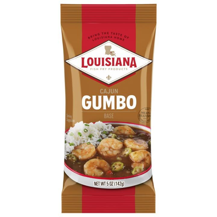 Louisiana Fish Fry Gumbo Base 5 Oz. (Pack Of 2) - Authentic Cajun Flavor In A Delicious Gumbo Base - Just Add Your Choice Of Meat And Or Seafood