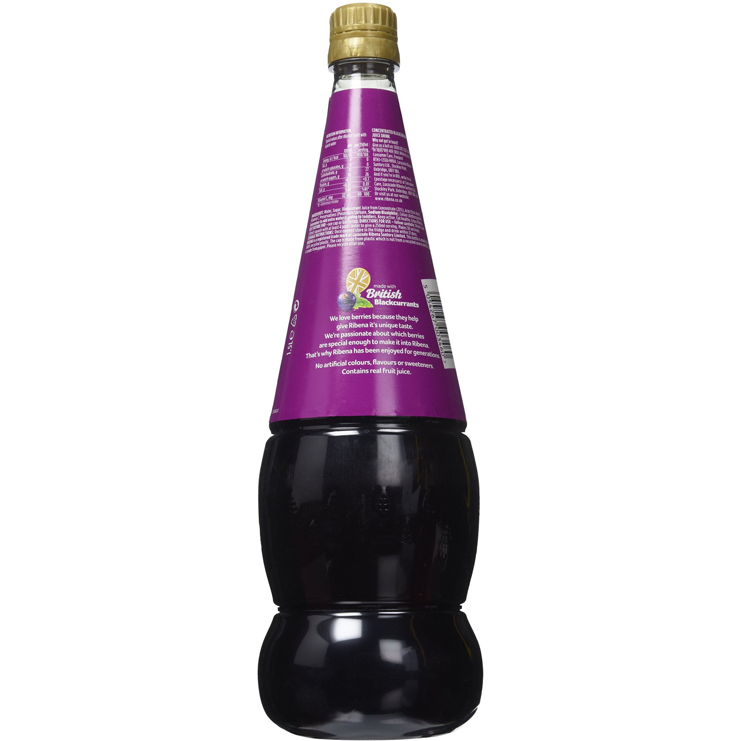 Ribena Blackcurrant Concentrate, 50.72 Fl Oz (1.5 L)