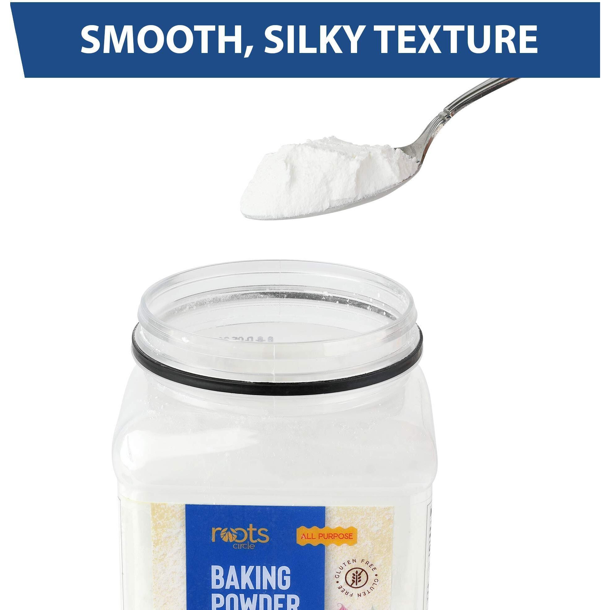 Roots Circle Baking Powder | Gluten-Free All-Purpose Leavening Agent For Cooking And Baked Goods, Desserts, Breads, & Cake | Vegan & Kosher-Safe | 2Lb [35Oz] Airtight Bulk Container