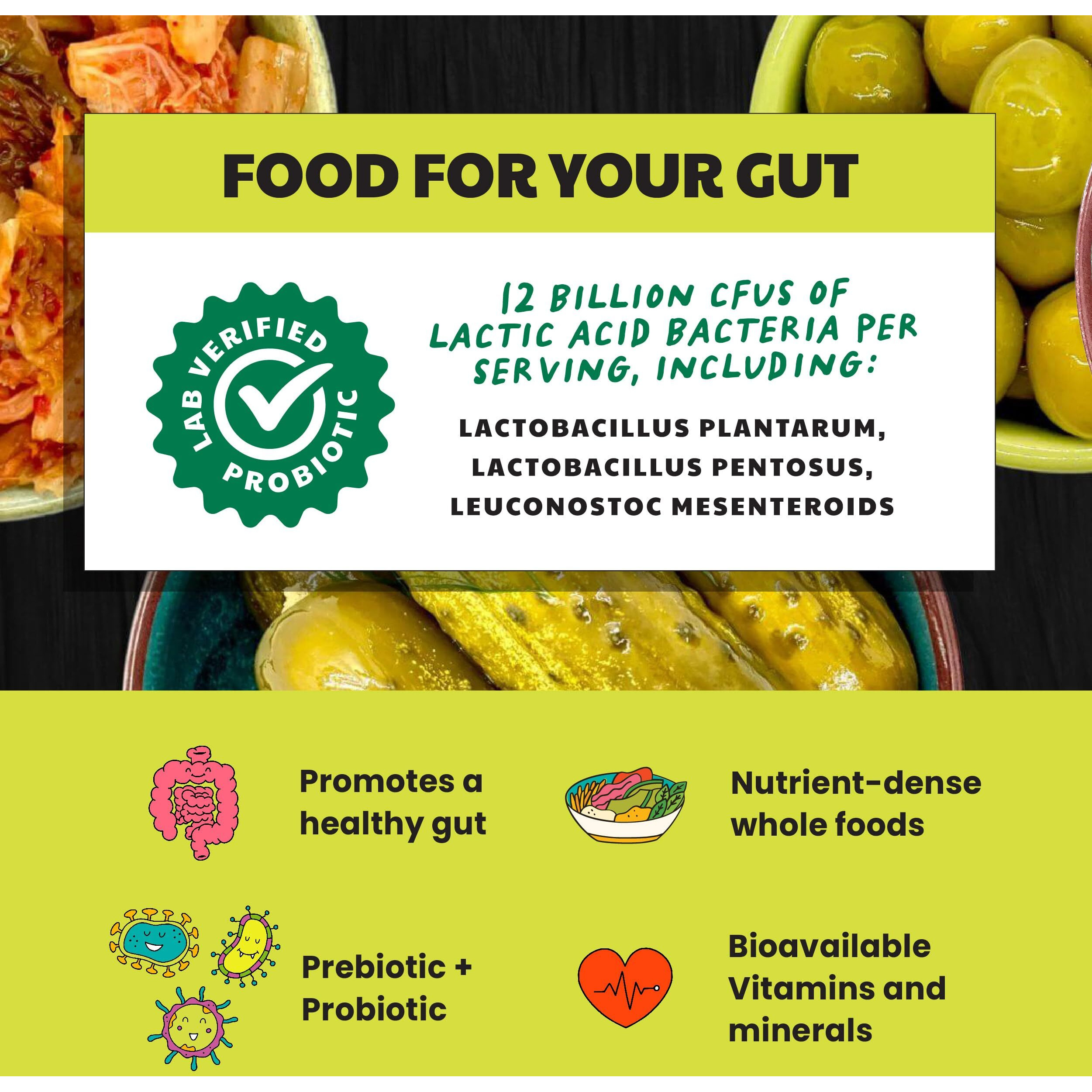 Olive My Pickle Fermented Pickles Probiotic Variety Pack - 96 Ounces | 3-Pack Bundle Of Kosher Dill, Garlic, Spicy Kosher Dill Pickles And Brine With Digestive Enzymes For Gut Health - 32 Oz Per Bag