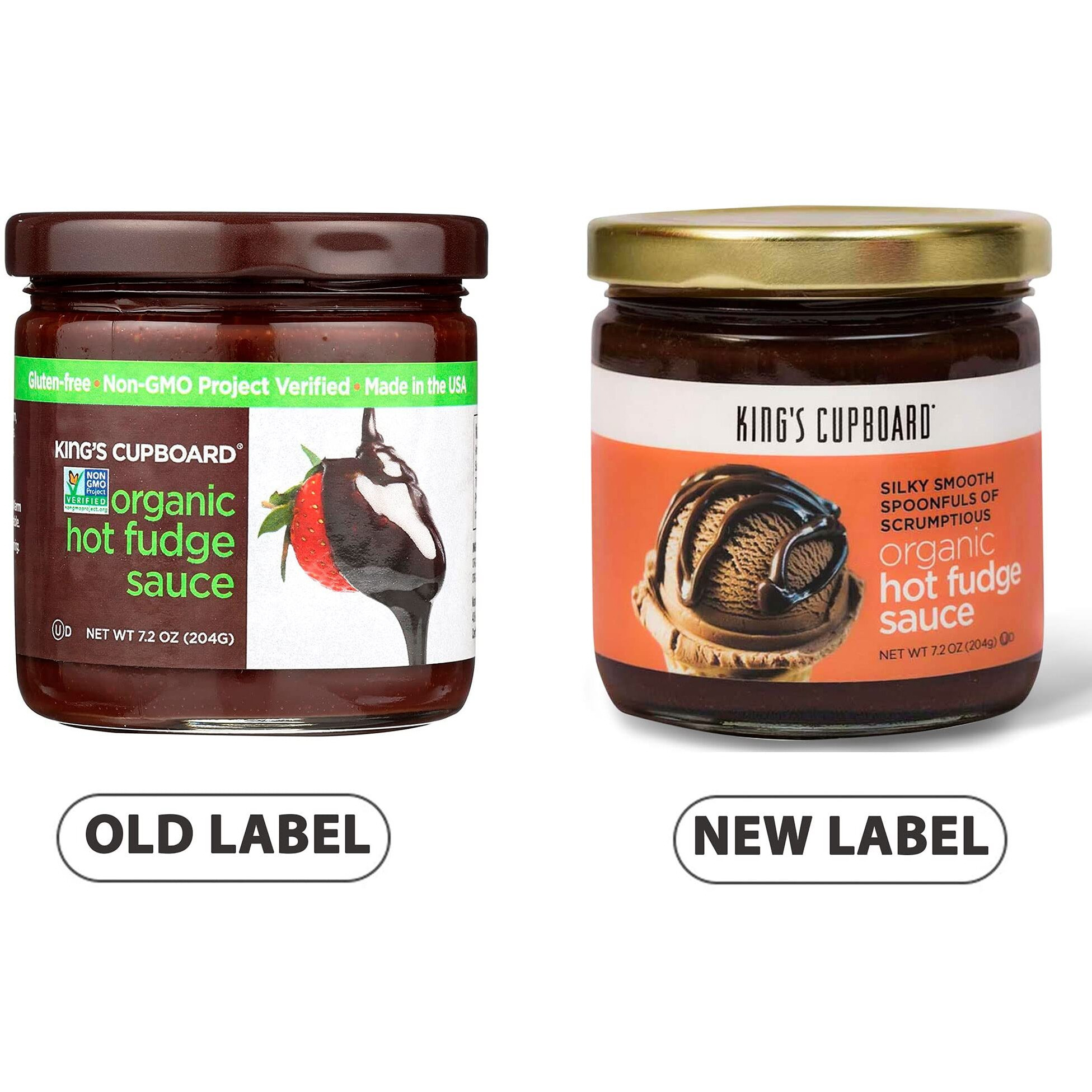 King's Cupboard Organic Hot Fudge Sauce - The Perfect Hot Chocolate Sauce For Topping Ice Cream & Desserts, Coffee Drizzle, Baking, Fondue, Gluten-Free, Kosher, All Natural, 7.2 Oz - Pack Of 1