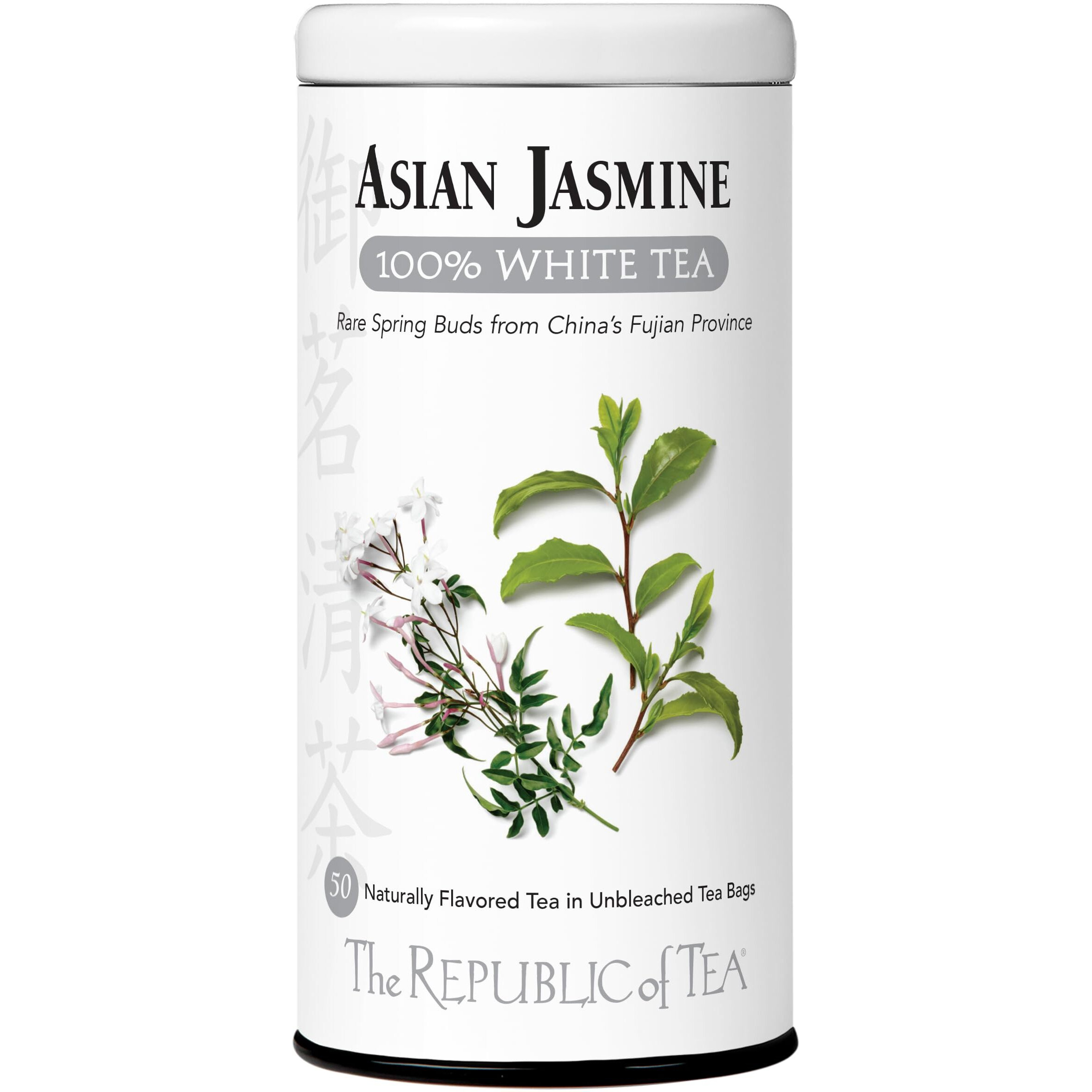 The Republic Of Tea Asian Jasmine White Tea, 50-Count