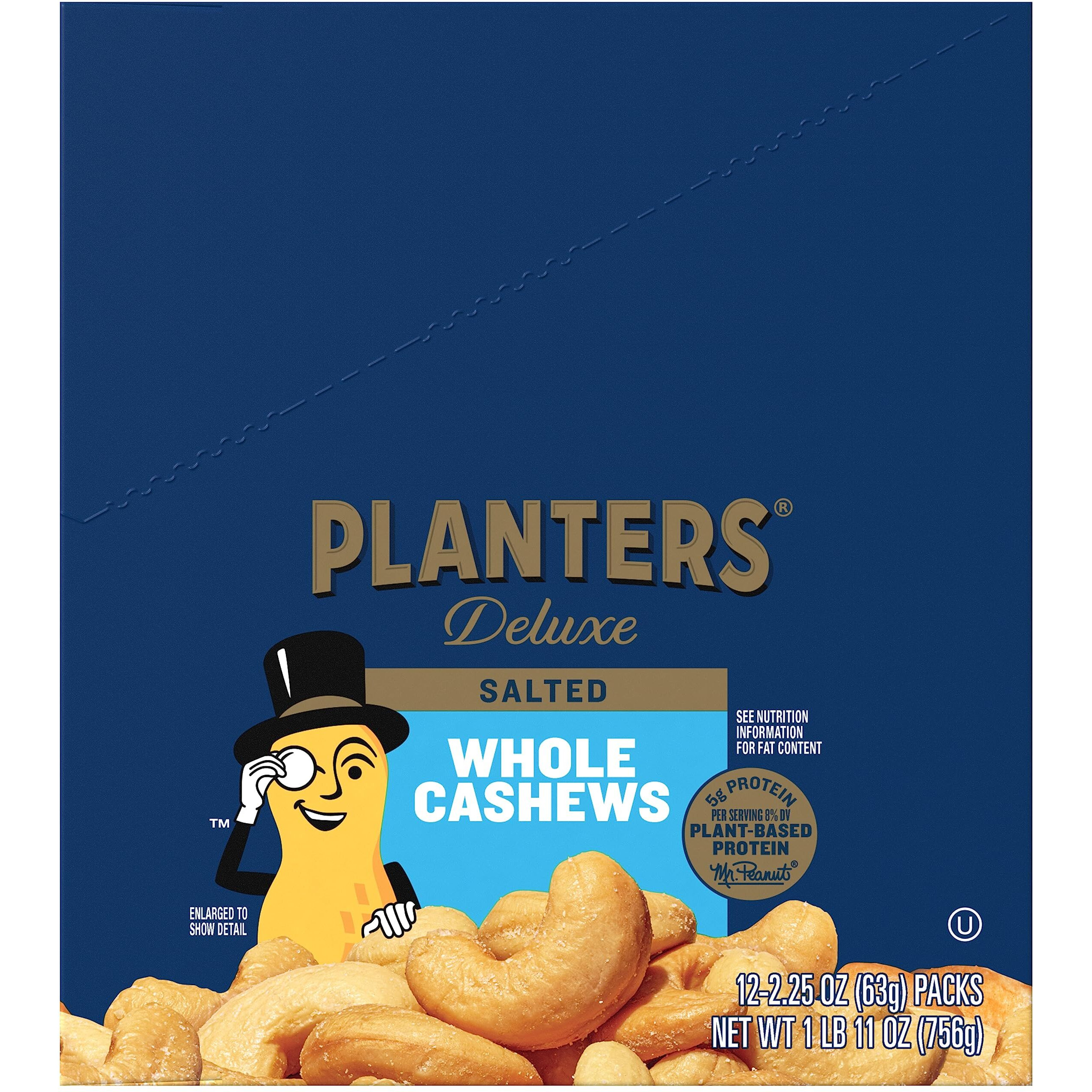 Planters Deluxe Cashews, 2.25Oz Bags, 12 Count (Pack Of 1)