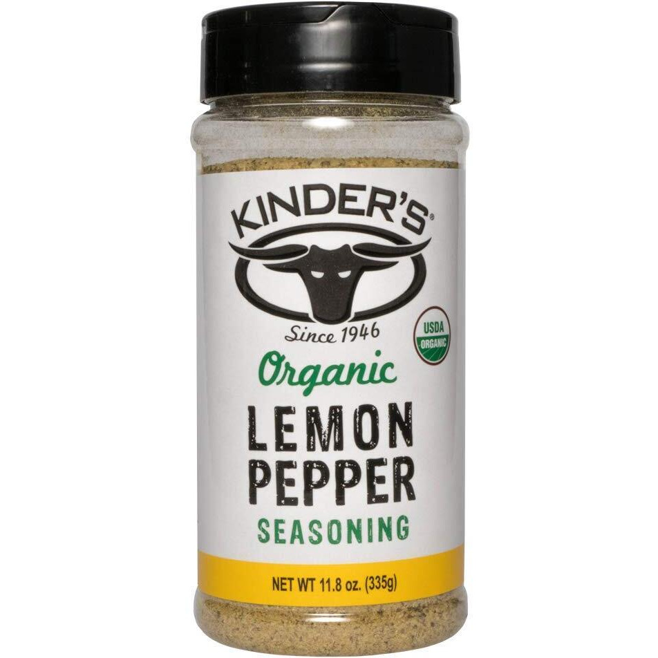 Kinder's Organic Lemon Pepper Seasoning, 11.8 Oz, One Pack