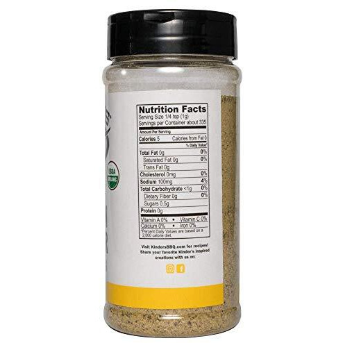 Kinder's Organic Lemon Pepper Seasoning, 11.8 Oz, One Pack