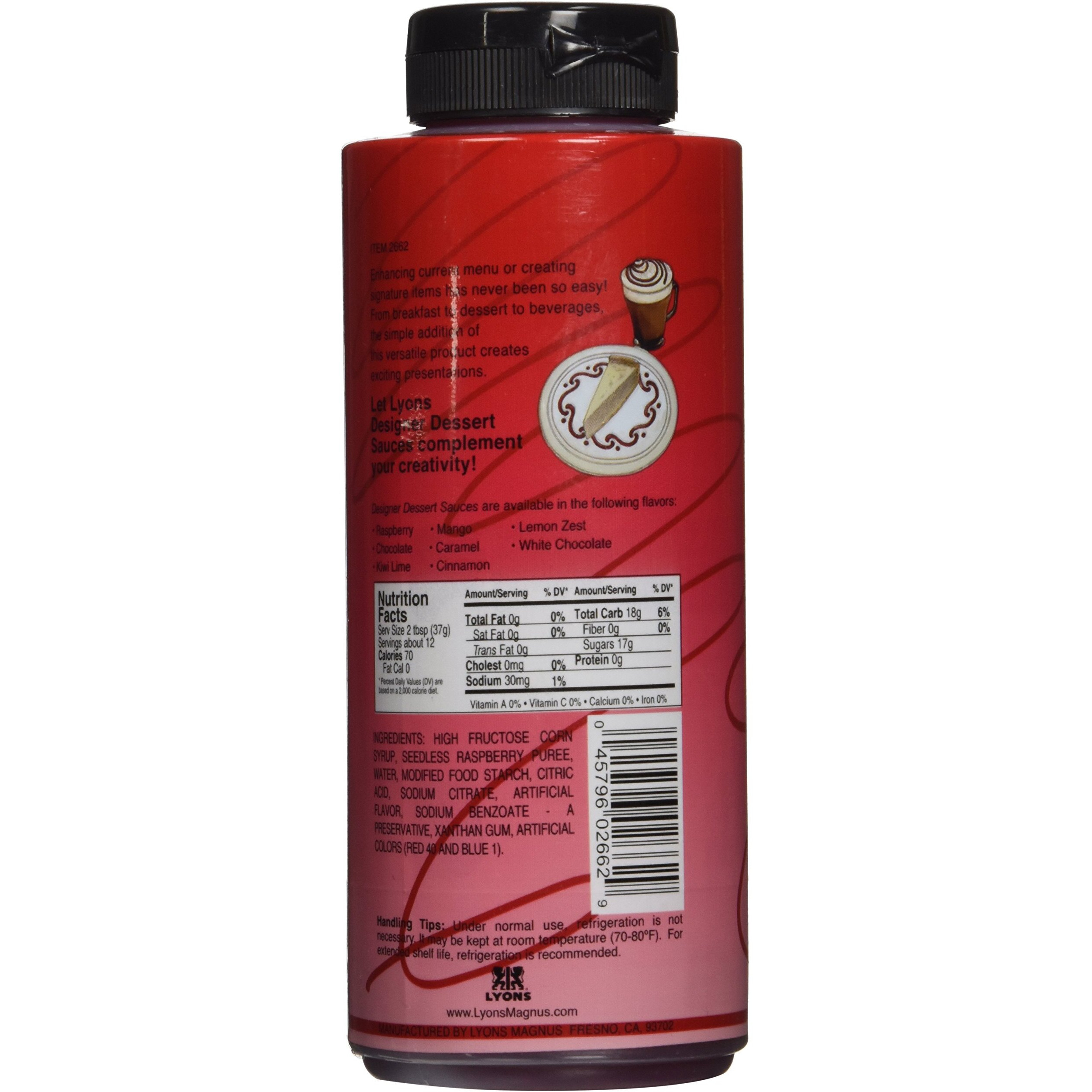 Lyons Raspberry Designer Dessert Sauce, 15 Oz.