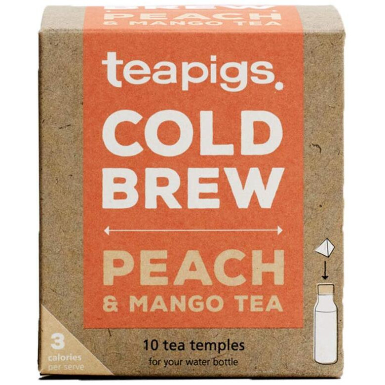 Teapigs Peach And Mango Cold Brew Made With Whole Fruit (6 Packs Of 10 Tea Bags)