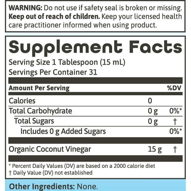 Dynamic Health Coconut Vinegar W Mother Organic | 16 Oz
