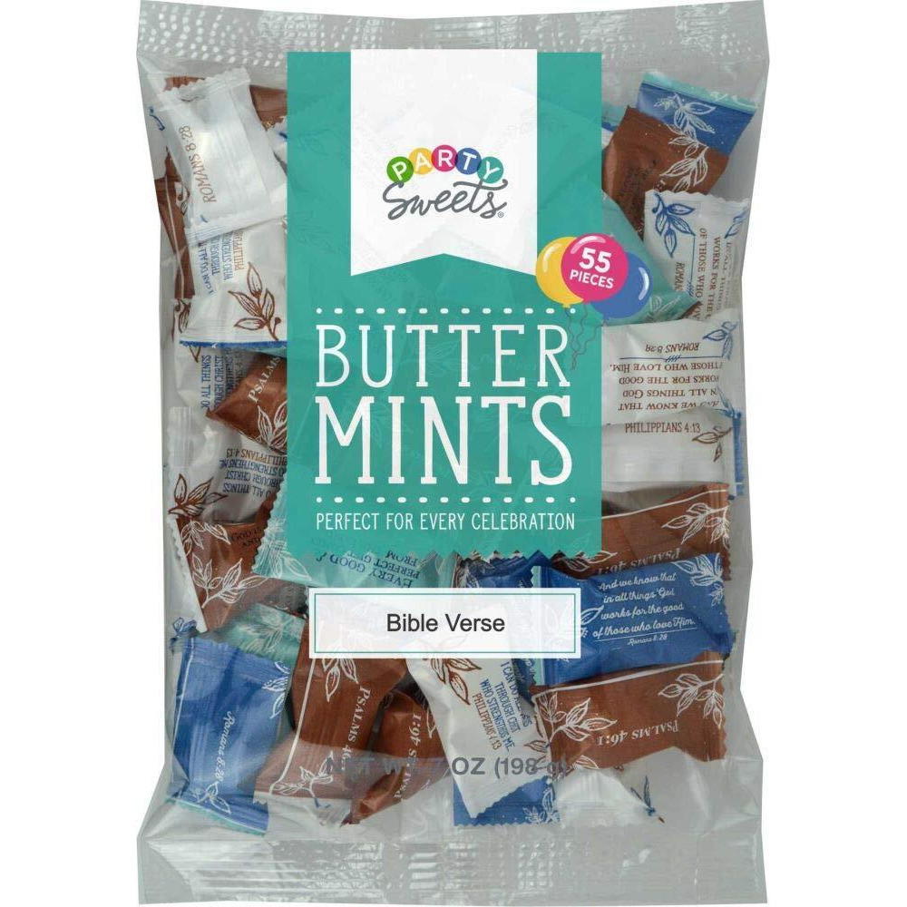 Hospitality Mints Party Sweets Bible Verse Buttermints By Appx 300 Mints, 7 Ounce Bags (Pack Of 6) 42 Ounce