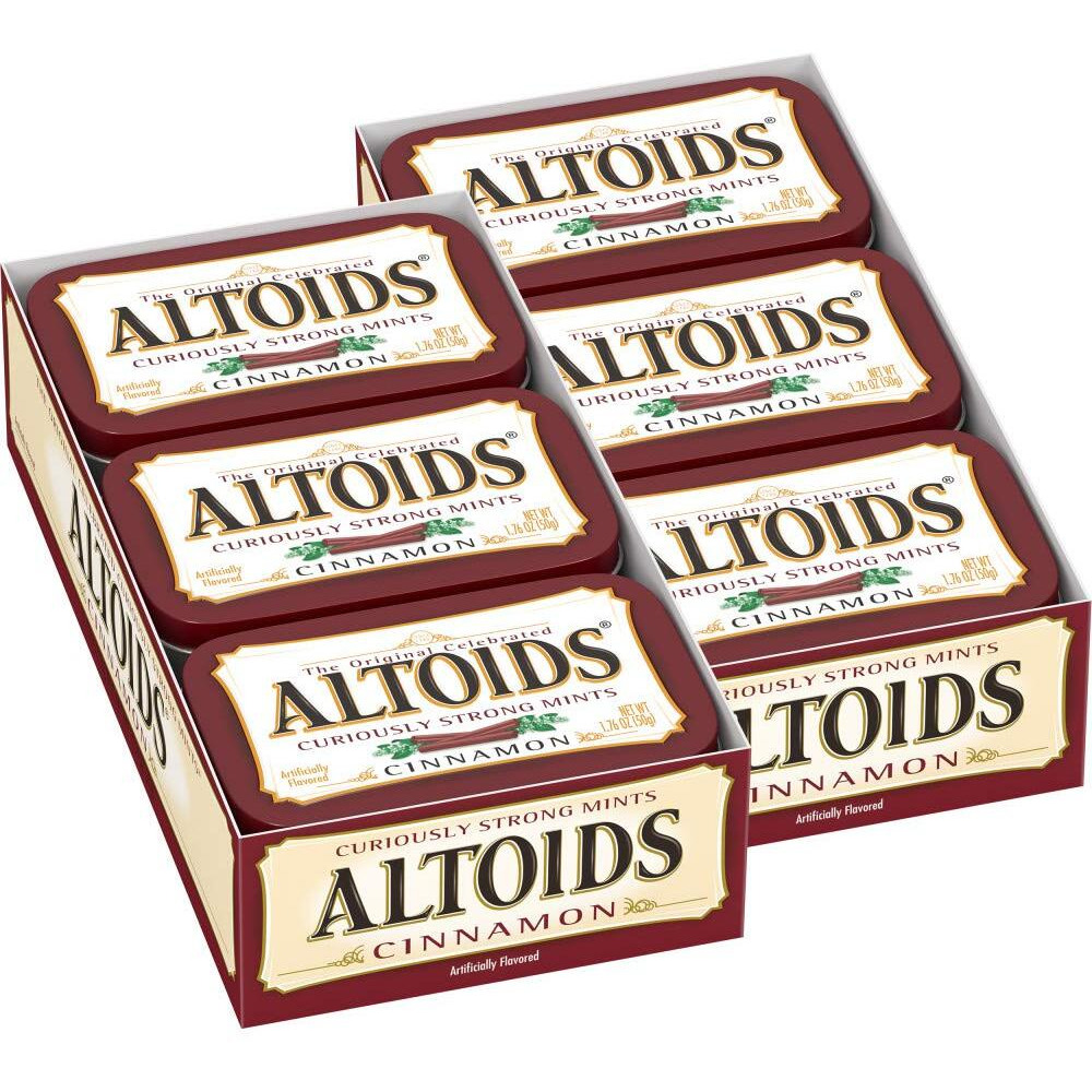 Altoids Cinnamon Mints, 1.76 Oz (Pack Of 12)