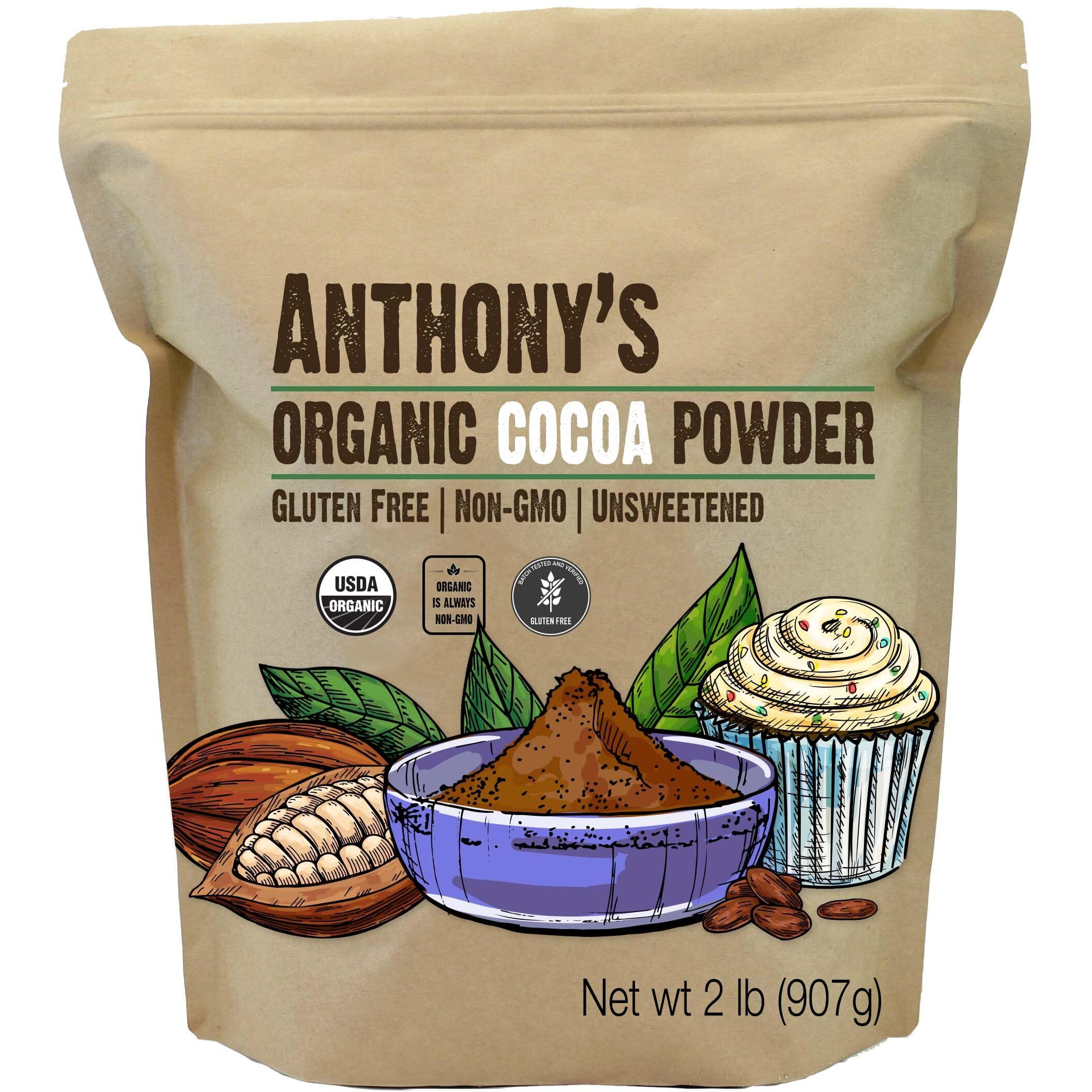 Anthony's Organic Cocoa Powder, 2 Lb, Gluten Free, Non Gmo