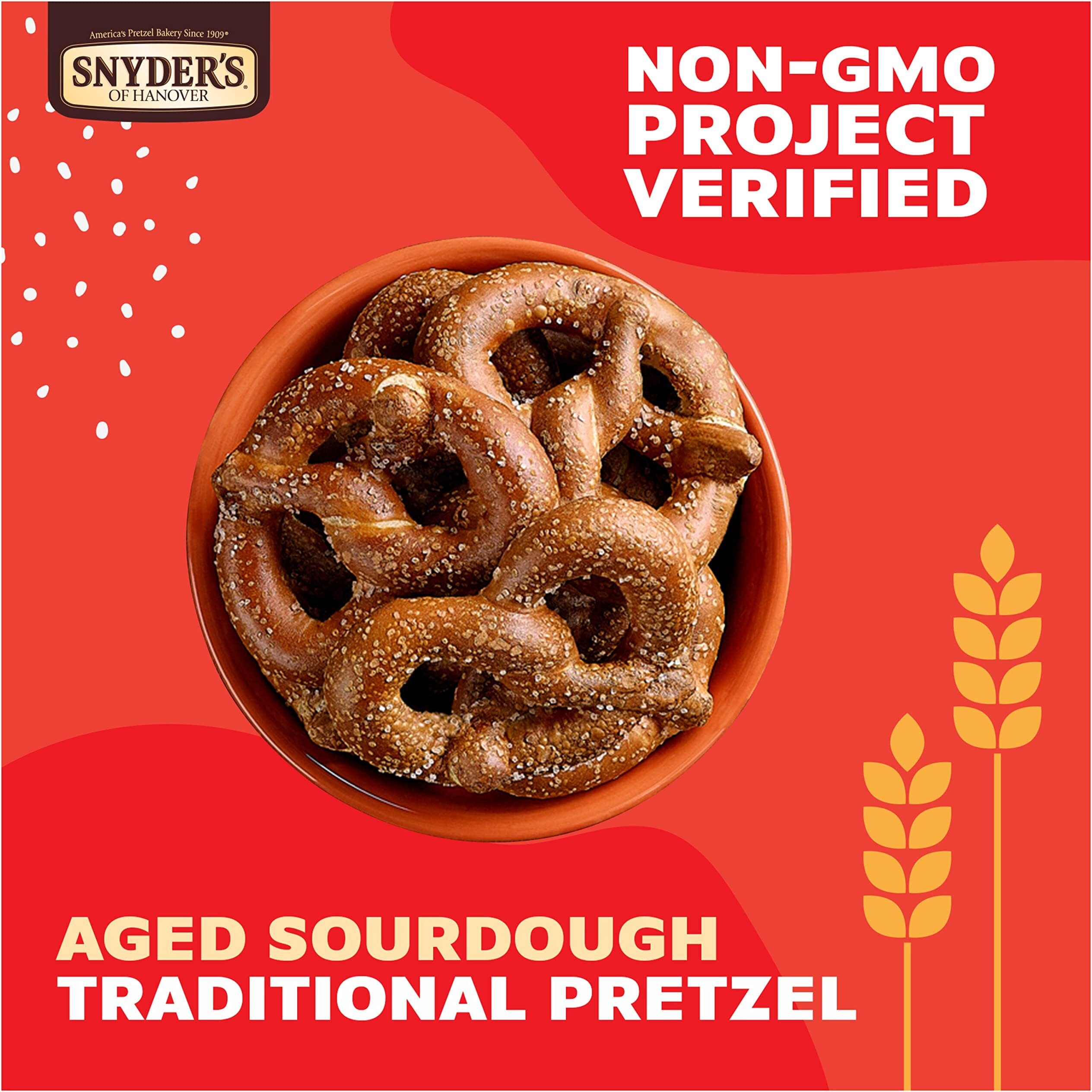 Snyder's Of Hanover Pretzels, Sourdough Hard Pretzels, 13.5 Oz Box (Pack Of 12)