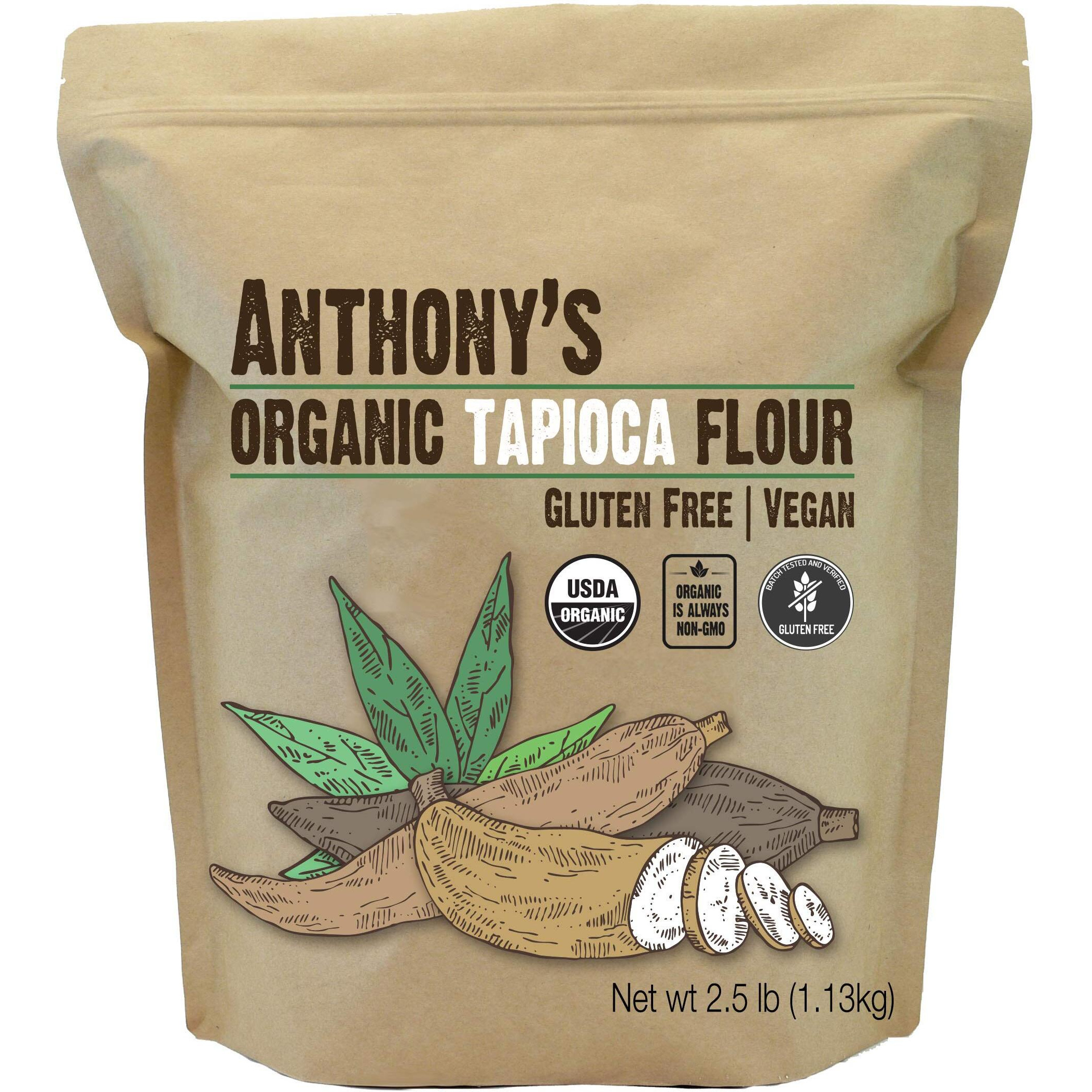 Anthony's Organic Tapioca Flour Starch, 2.5 Lb, Gluten Free & Non Gmo