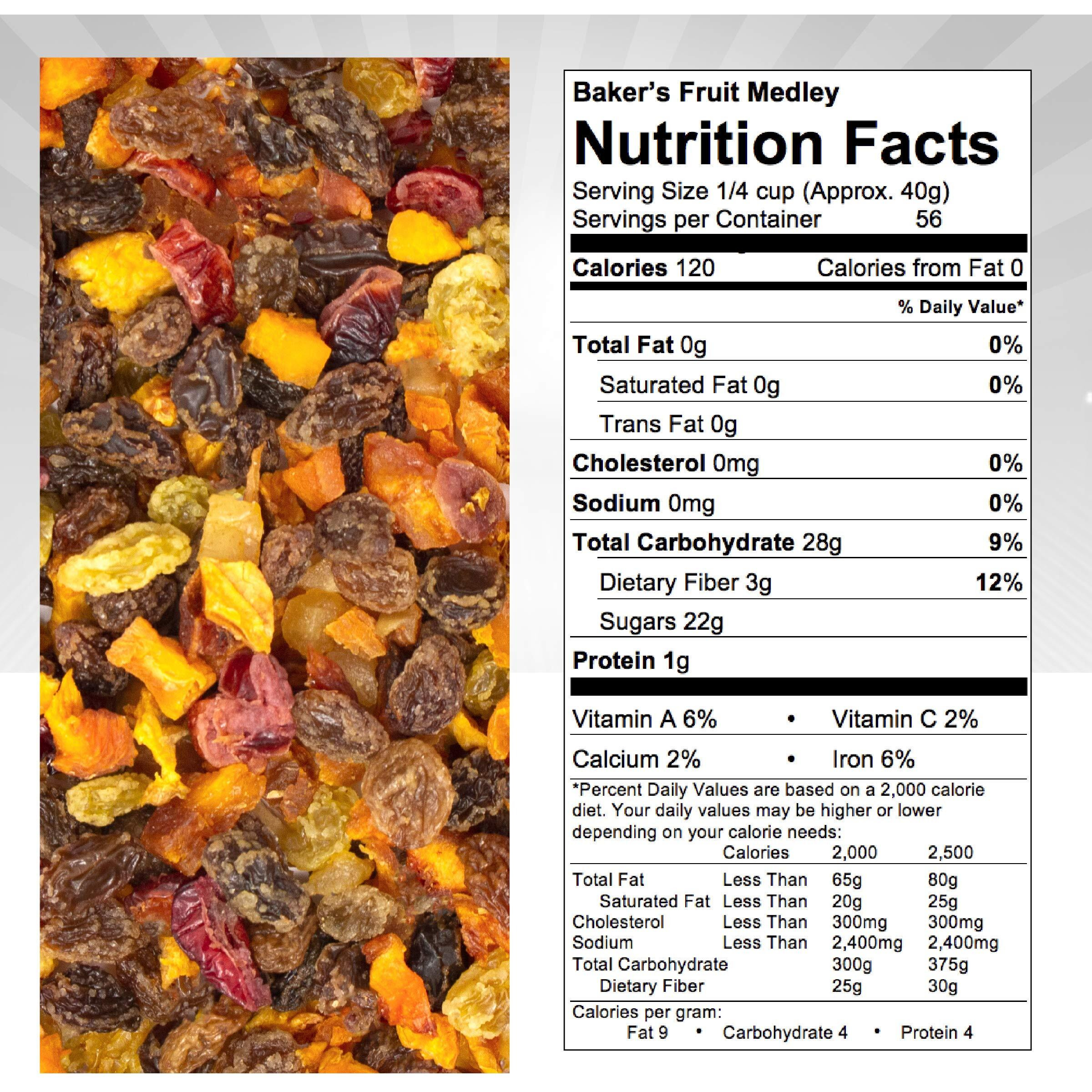 Traina Home Grown Sun Dried Bakers Fruit Medley - Diced Peaches, Cranberries, Apricots, Pears, Nectarines, And Raisins - Non Gmo, Gluten Free, Value Size(5 Lbs)