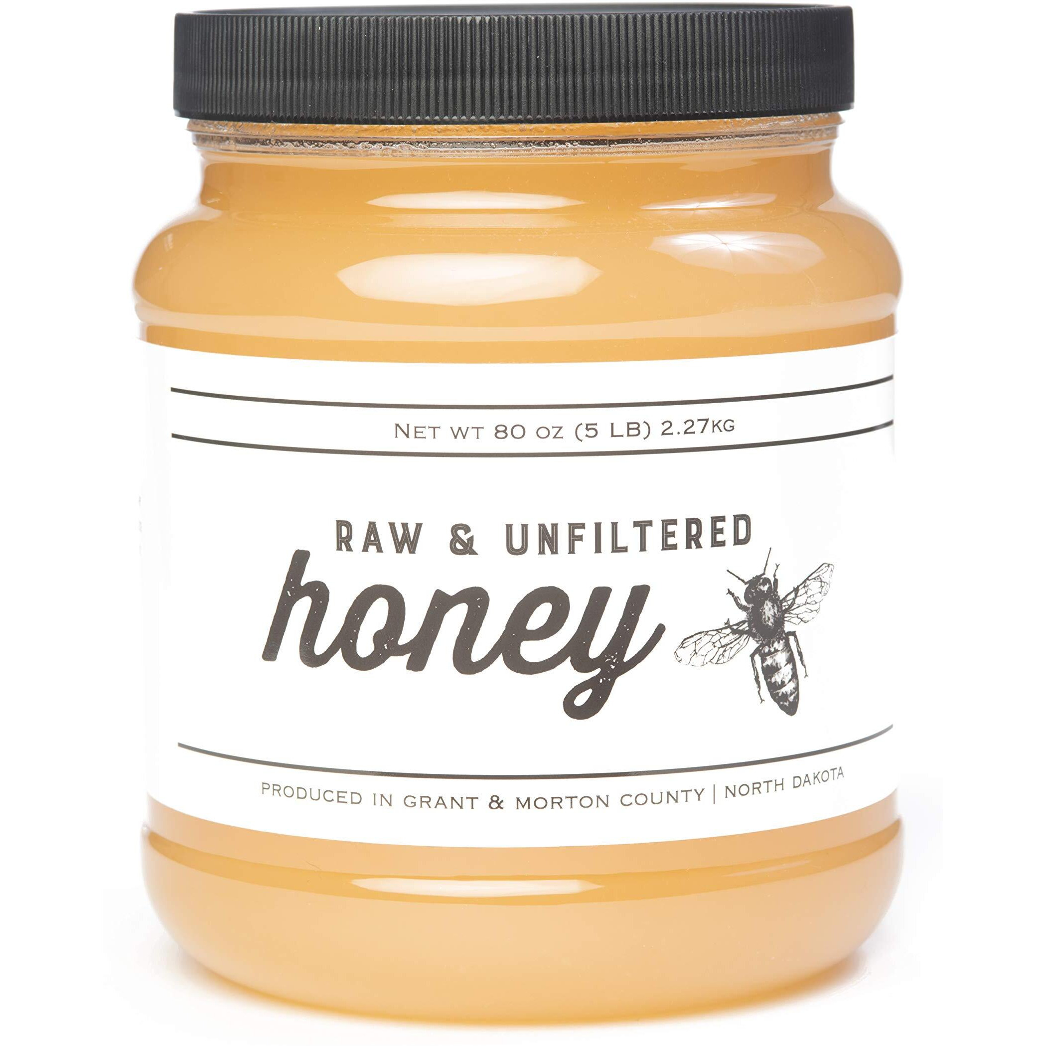 Tjo Bees Raw And Unfiltered Honey (5 Lb (80 Oz) Jar)