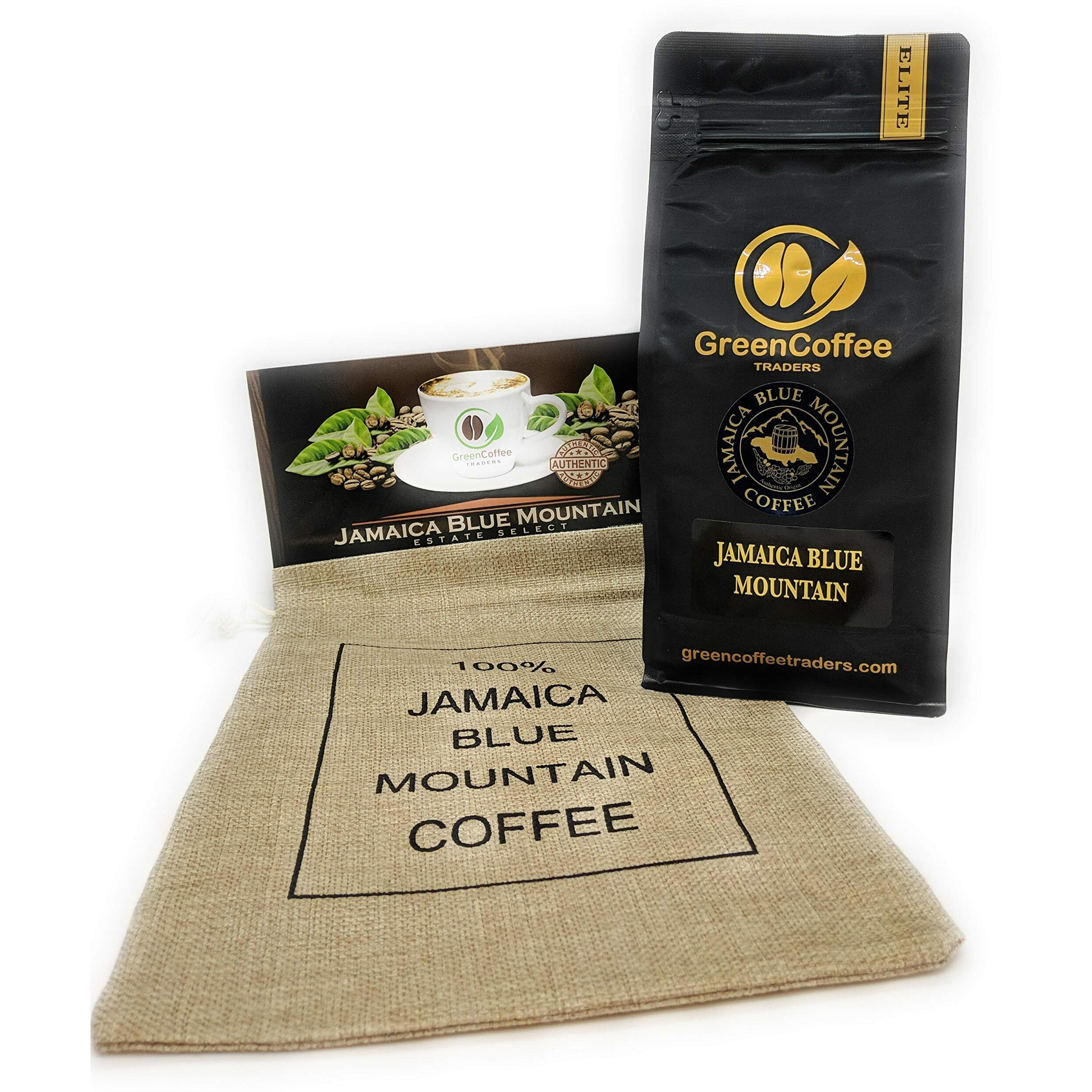 Green Coffee Traders Whole Bean 1Lb. 100% Jamaica Jamaican Blue Mountain Roasted Coffee