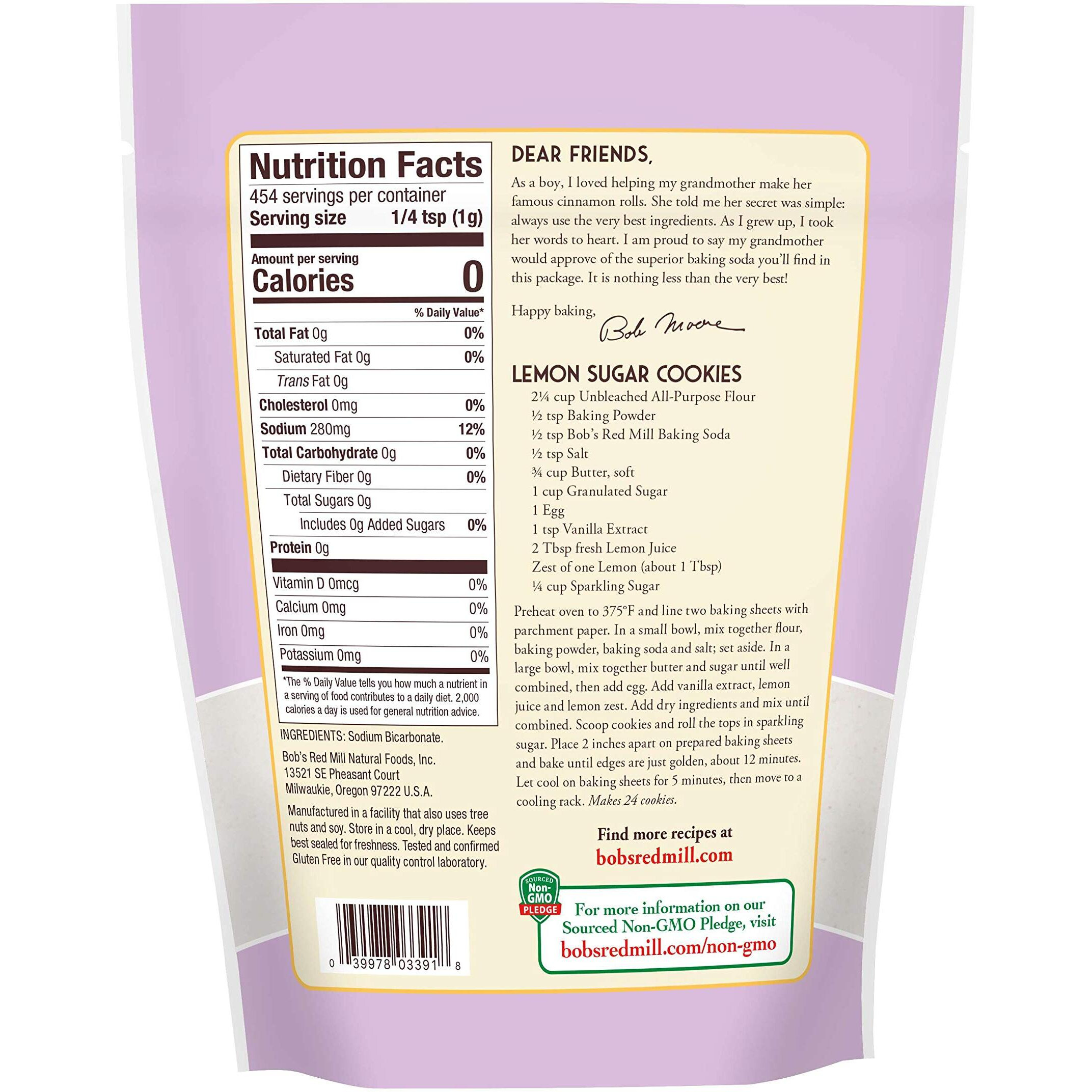 Bob's Red Mill Pure Baking Soda -- 16 Oz (Pack Of 2)