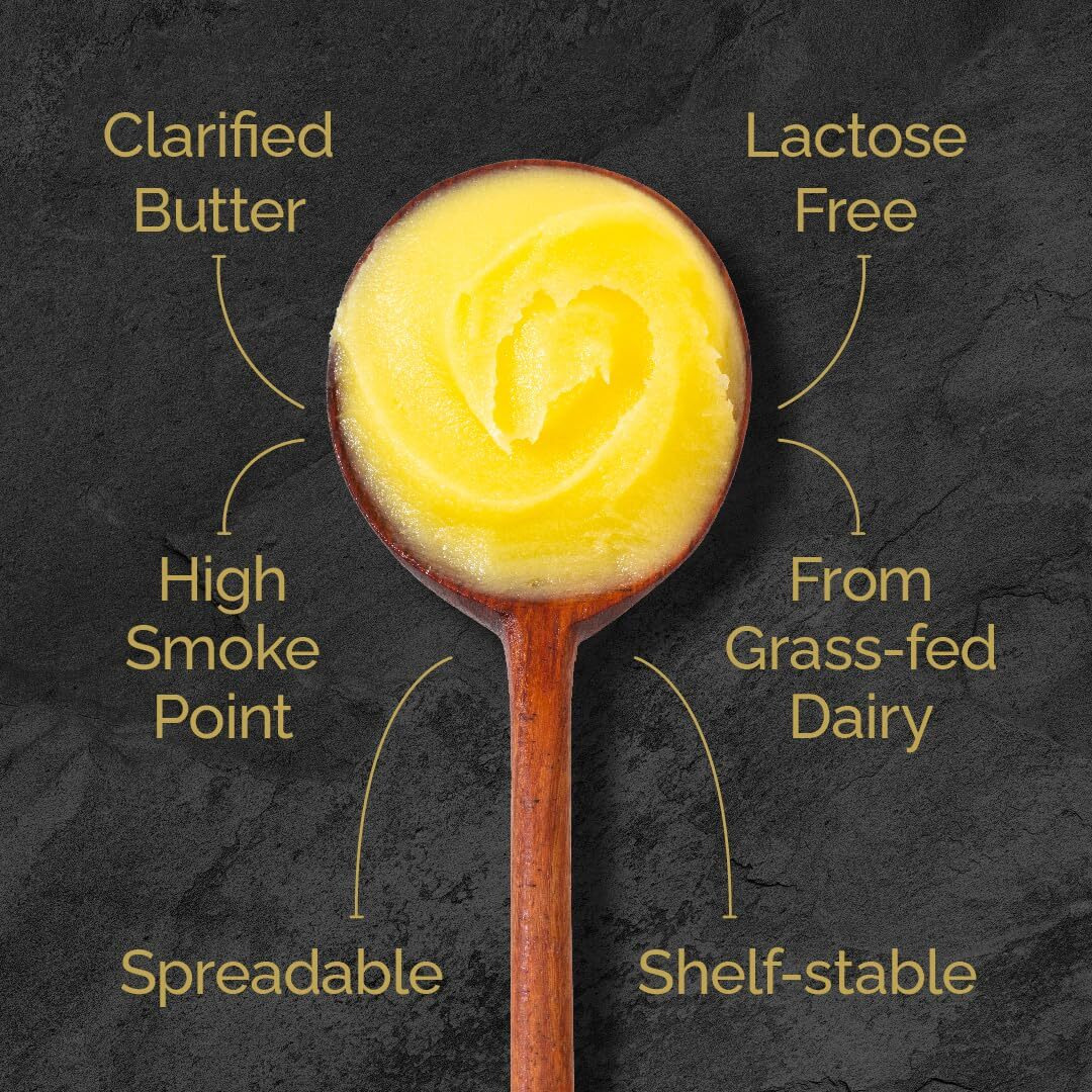4Th & Heart Vanilla Bean Grass-Fed Ghee, Clarified Butter, Keto, Pasture Raised, Non-Gmo, Lactose And Casein Free, Certified Paleo (16 Ounces)