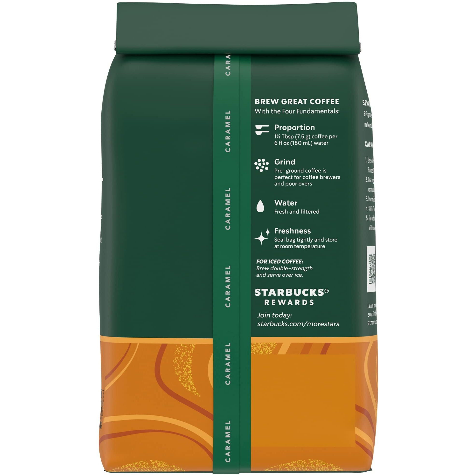 Starbucks Flavored Ground Coffee, Caramel, 11 Oz
