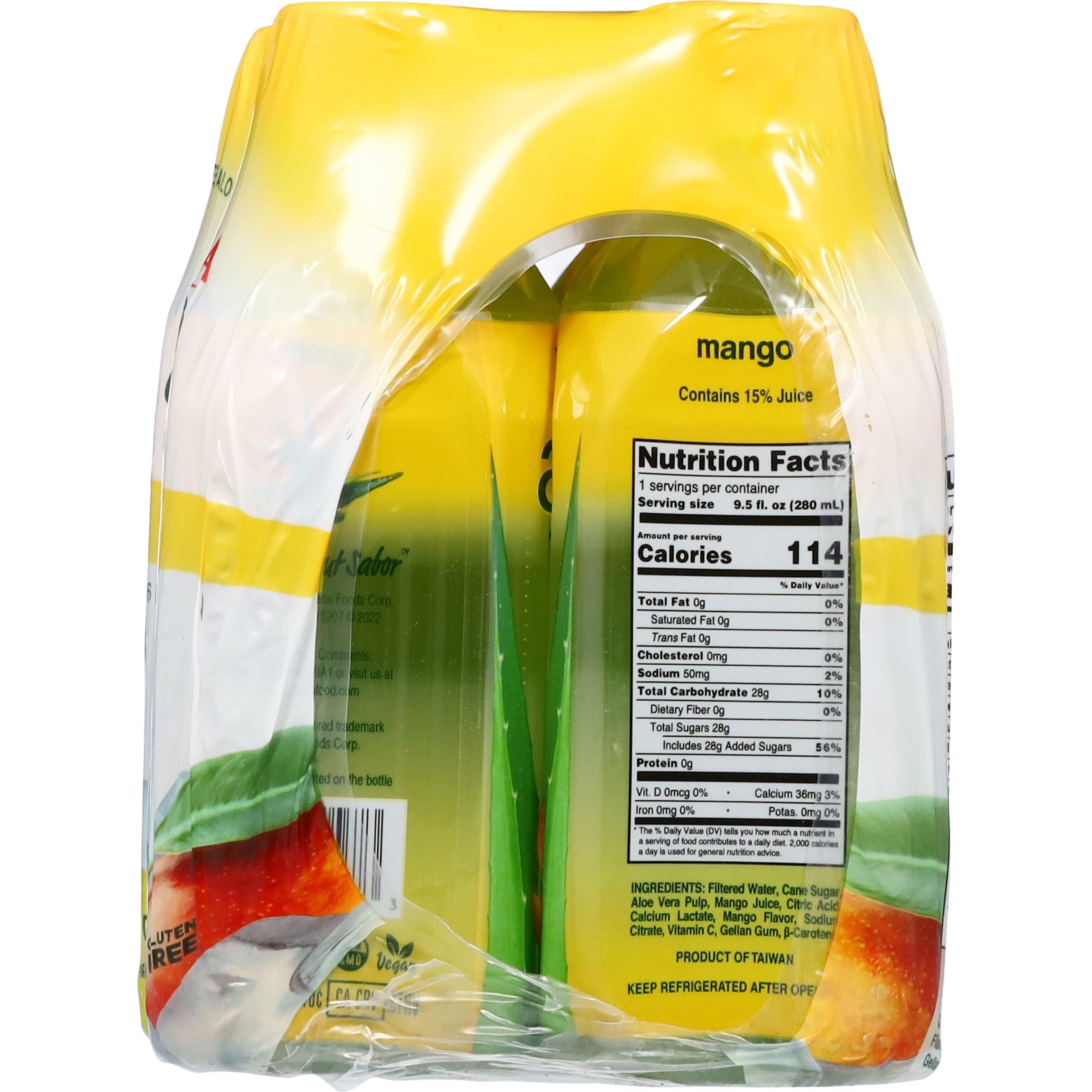 Iberia Aloe Vera Juice Drink, Mango, 9.5 Fl Oz (Pack Of 6)