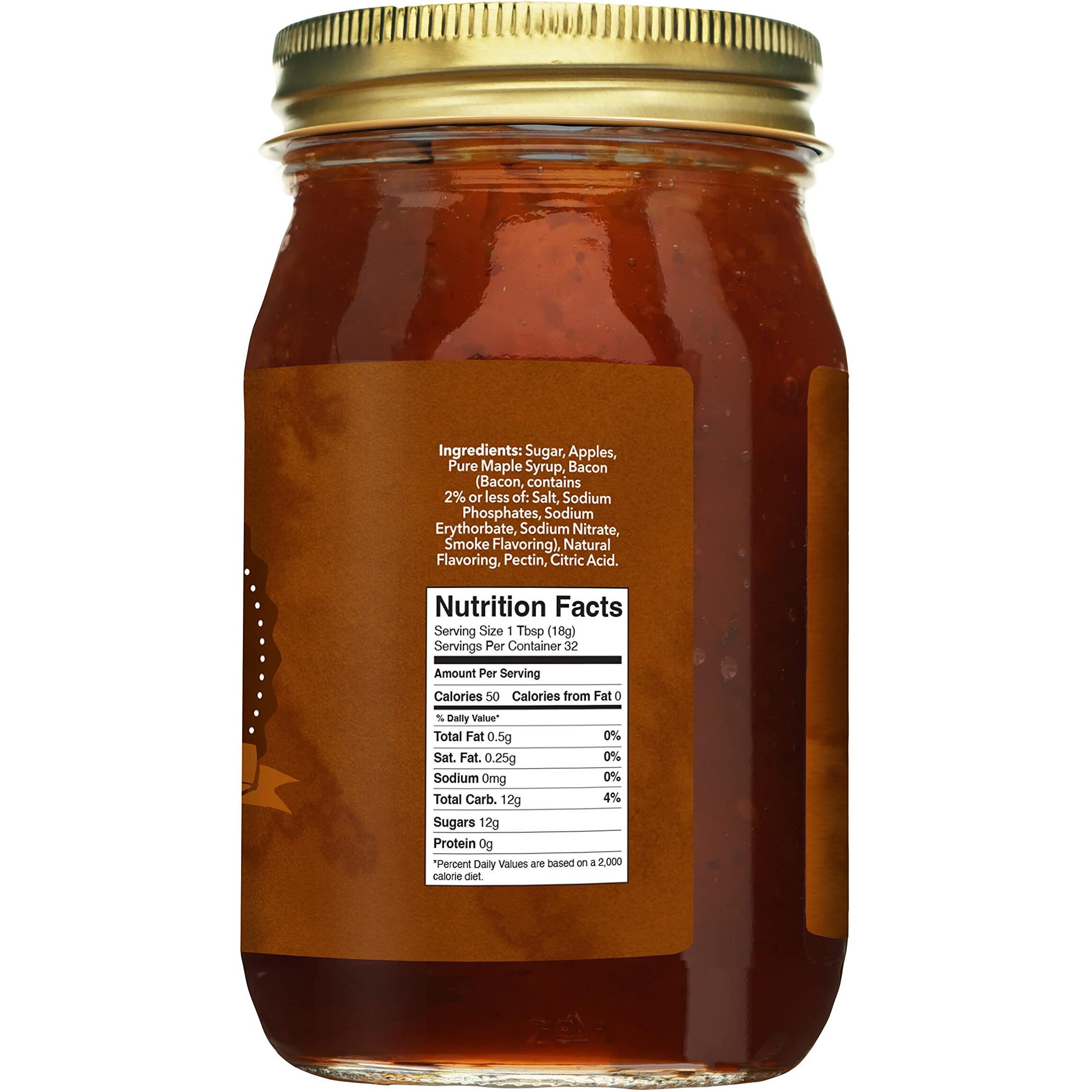 Green Jay Gourmet Maple Bacon Jam - Classic Spread For Burgers, Sandwiches, Toast, Charcuterie - Sweet, Savory Flavoring For Meat, Poultry, Dressing - Zero Trans Fat, No Msg, Gluten-Free - 20 Oz Jar