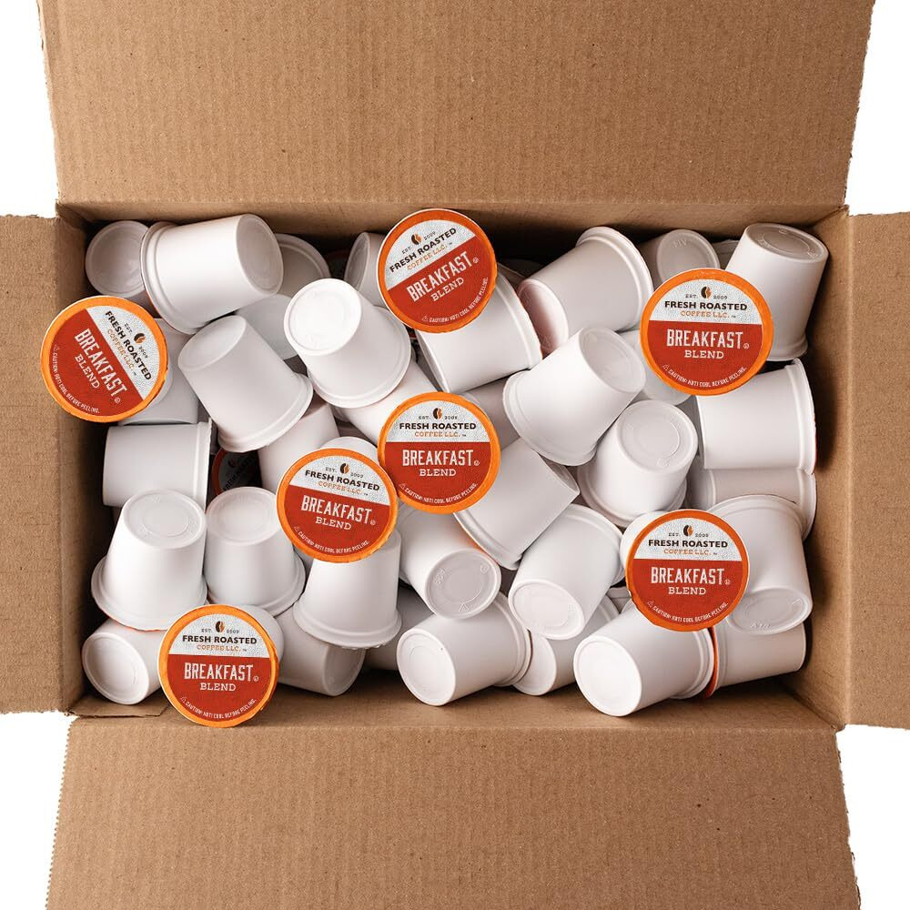 Fresh Roasted Coffee, Breakfast Blend, Light Roast, Kosher, K-Cup Compatible, 96 Pods