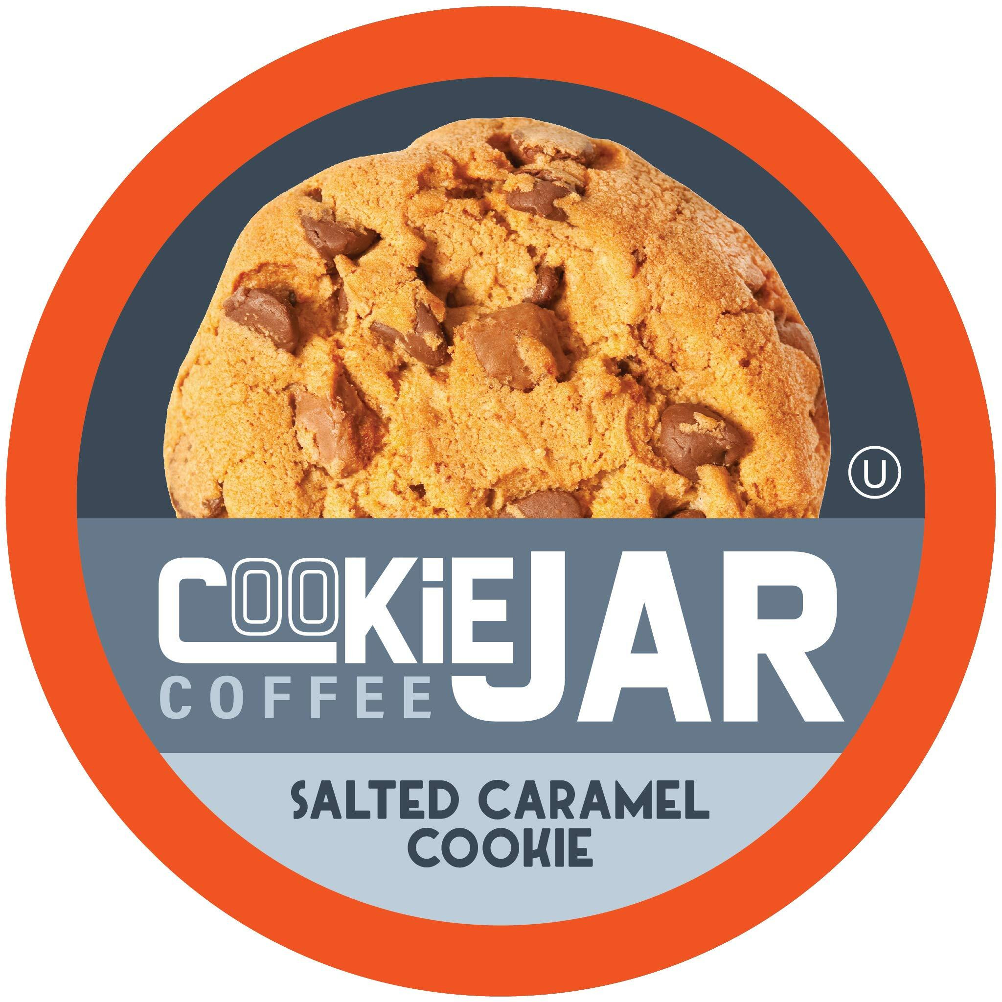 Cookie Jar Salted Caramel Flavored Coffee Pods For Keurig K Cup Brewers, 40 Count - Smooth Caramel Flavor With A Hint Of Salt, Perfect For A Sweet Coffee Indulgence