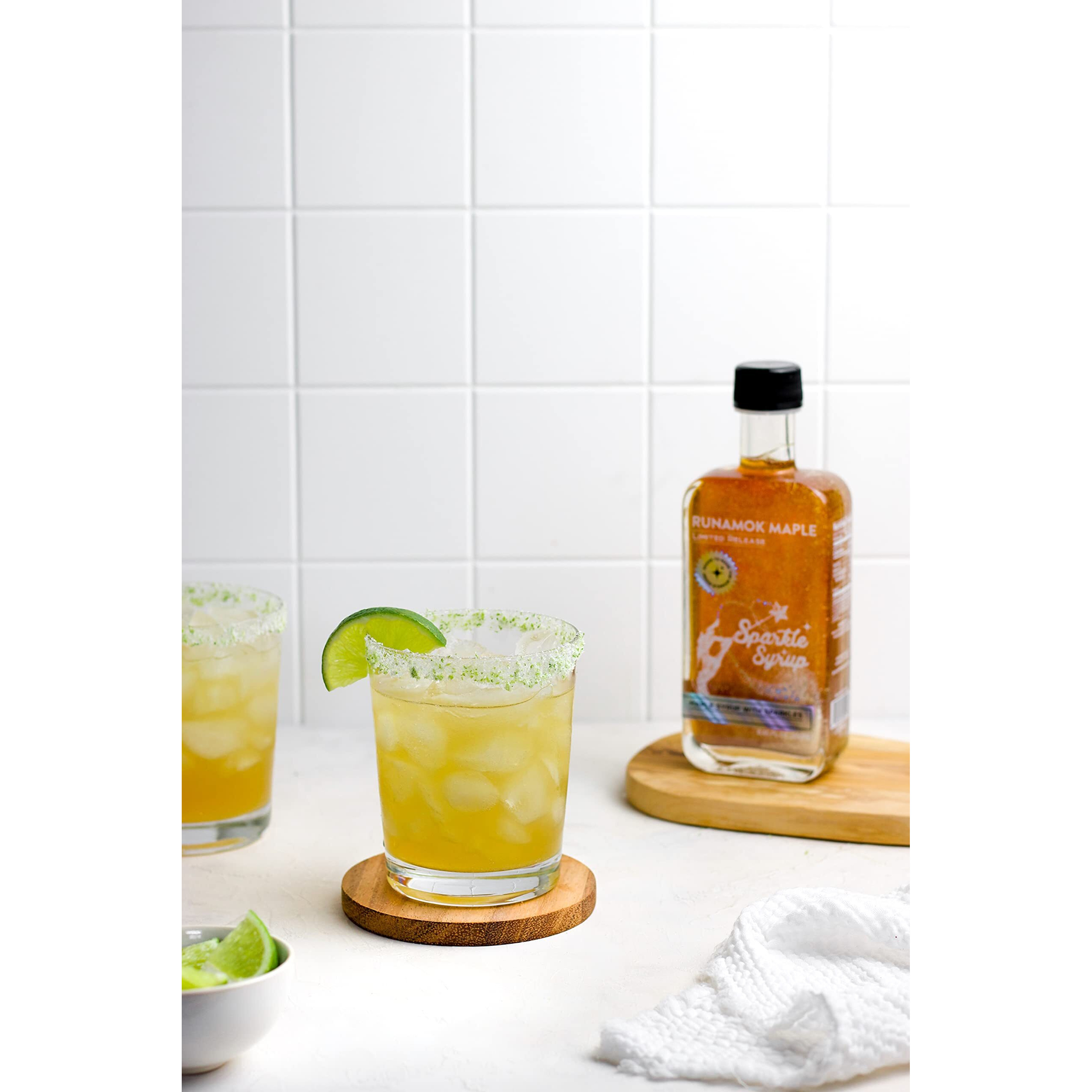 Runamok Sparkle Syrup - Maple Syrup Infused With Edible Sparkles, Perfect Pancake Syrup, Fun Vermont Maple Syrup For Beverages, Fresh Fruit & Dessert Toppings | 8.45 Fl Oz (250Ml)