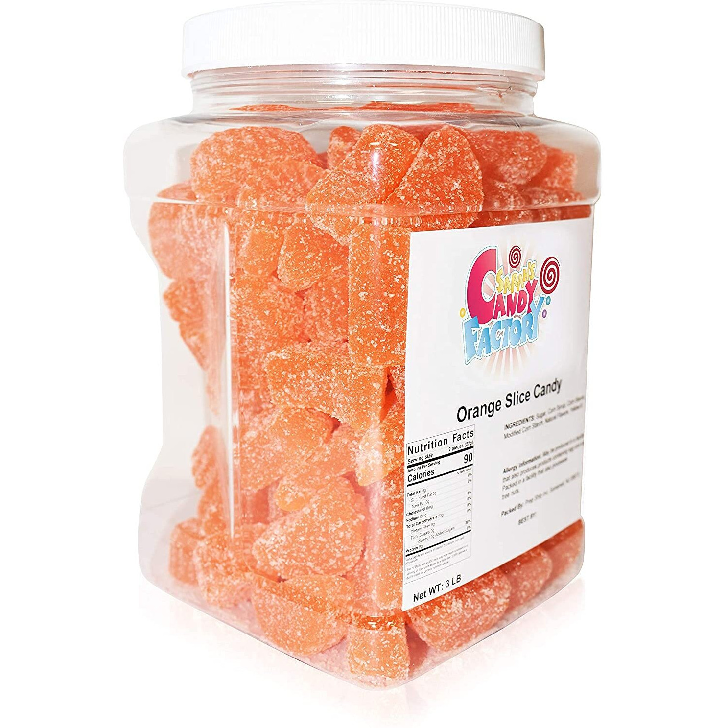 Sarah's Candy Factory Orange Slice Candy (3 Lbs In Jar)