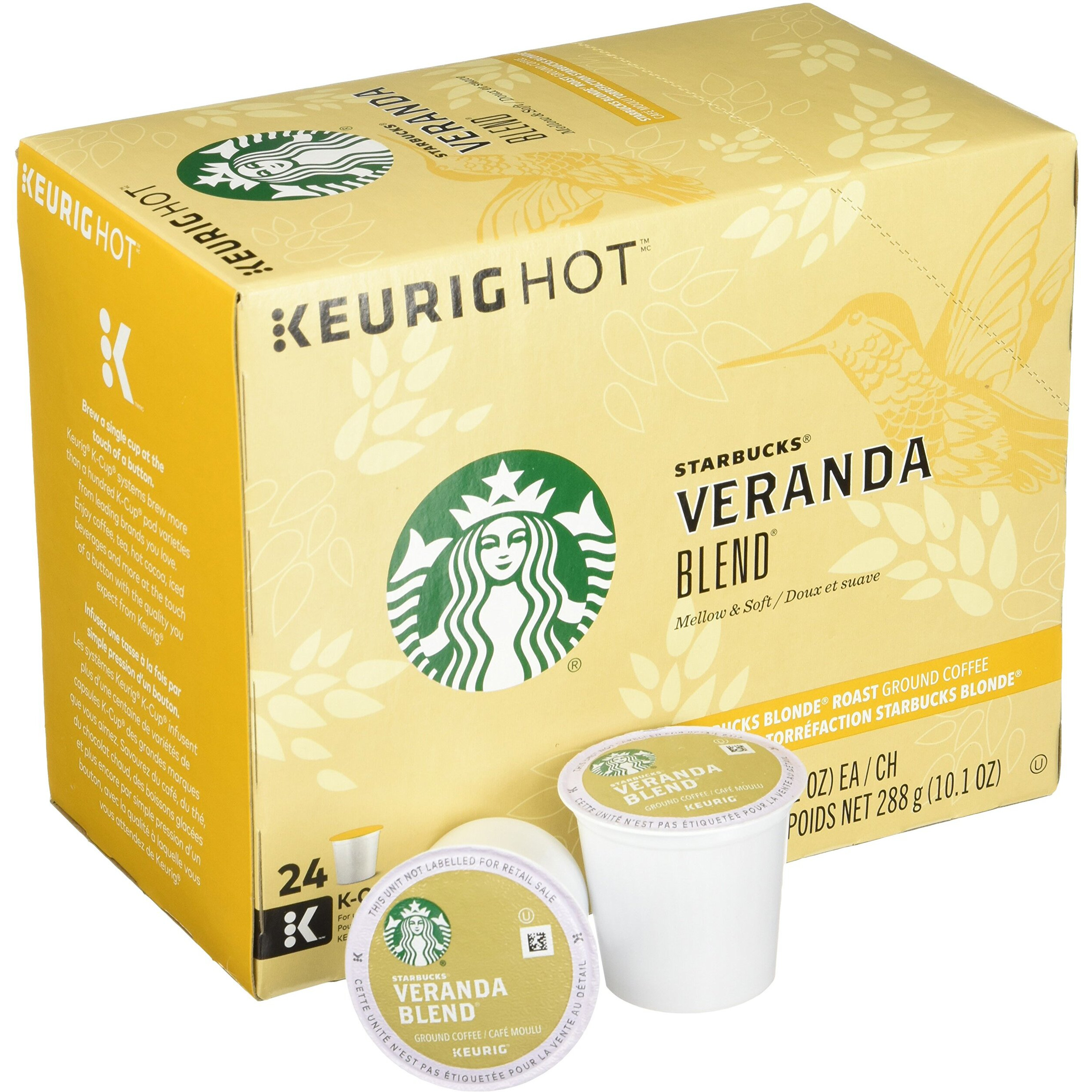 Starbucks Coffee K-Cup Pods, Veranda Blend, Blonde Roast Coffee, Notes Of Toasted Malt & Milk Chocolate, Keurig Genuine K-Cup Pods, 32 Count (Pack Of 3)