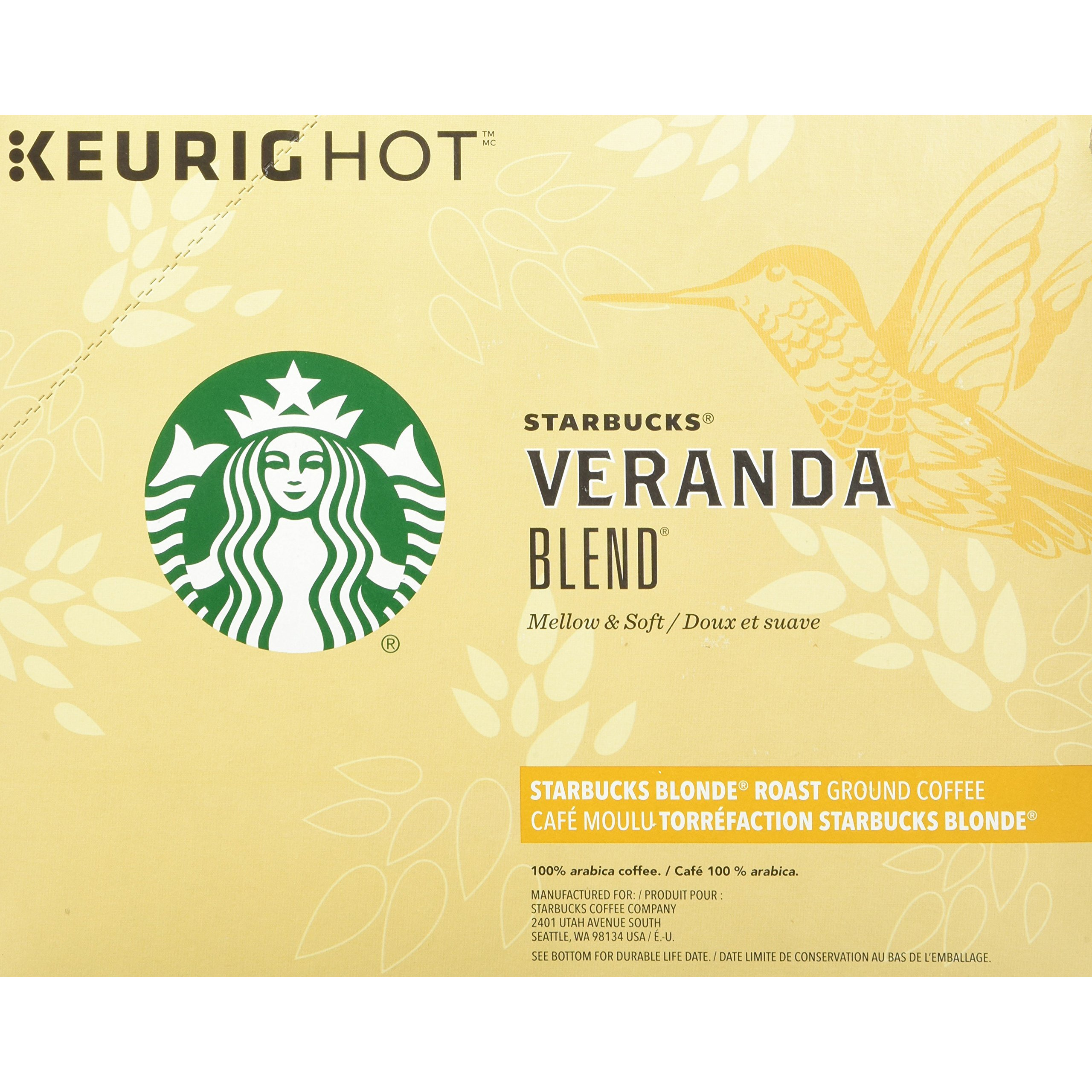 Starbucks Coffee K-Cup Pods, Veranda Blend, Blonde Roast Coffee, Notes Of Toasted Malt & Milk Chocolate, Keurig Genuine K-Cup Pods, 32 Count (Pack Of 3)