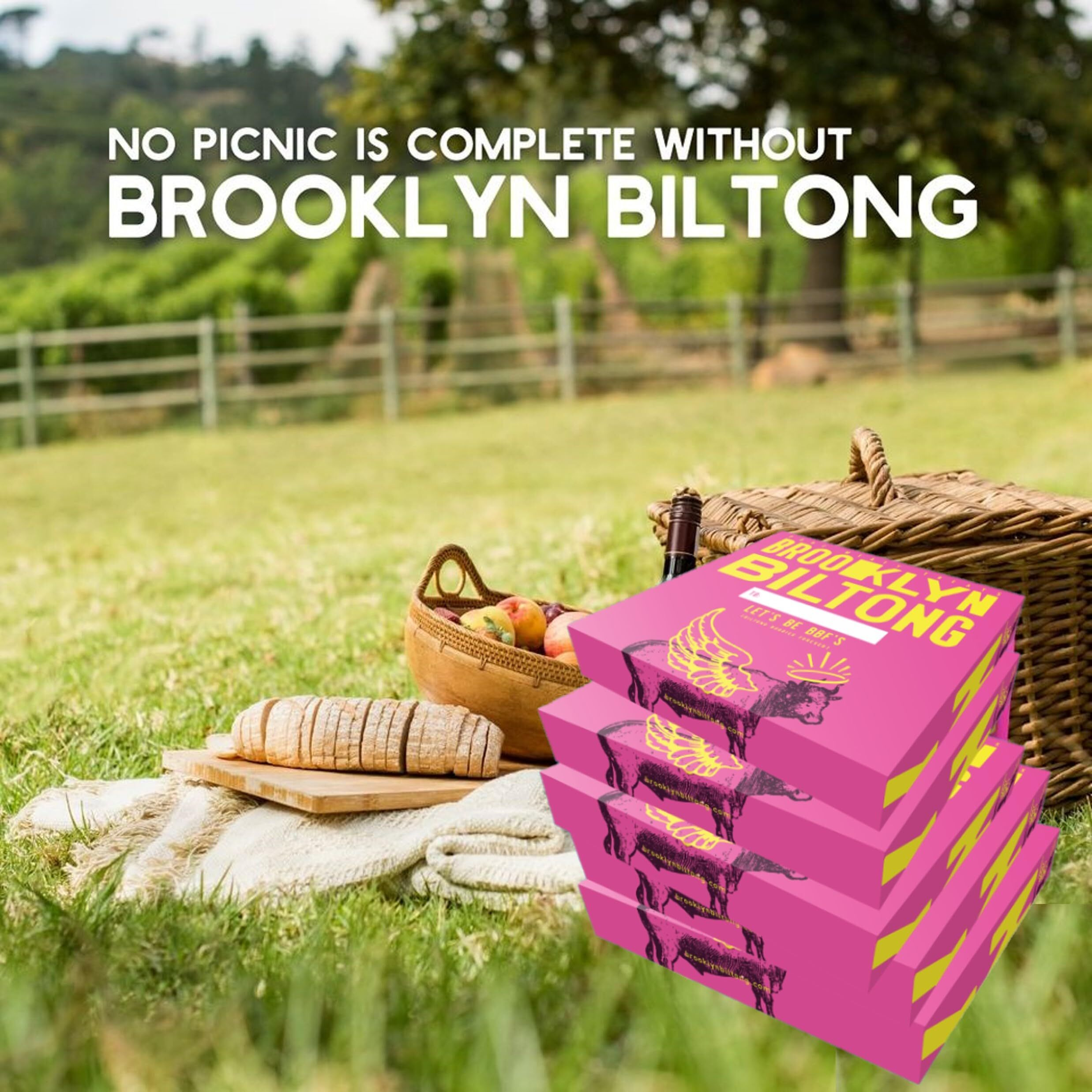 Brooklyn Biltong Carnivore Holiday Gift Snack Box, Air Dried Grass Fed Beef, South African Beef Jerky - Whole30, Paleo, Keto, Gluten Free, Made In Usa