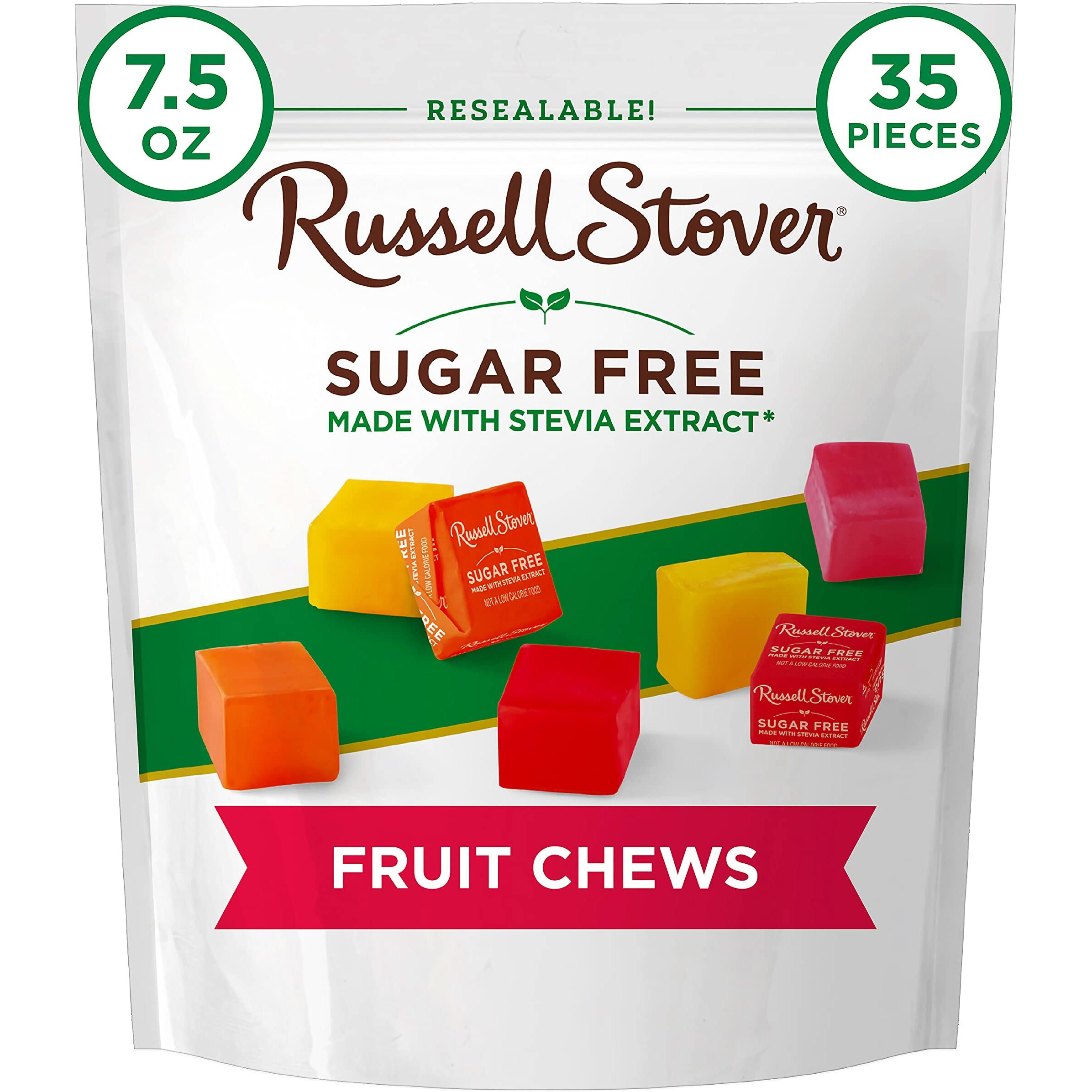 Russell Stover Fruit Chews - Sugar Free Candy, 7.5Oz Bag
