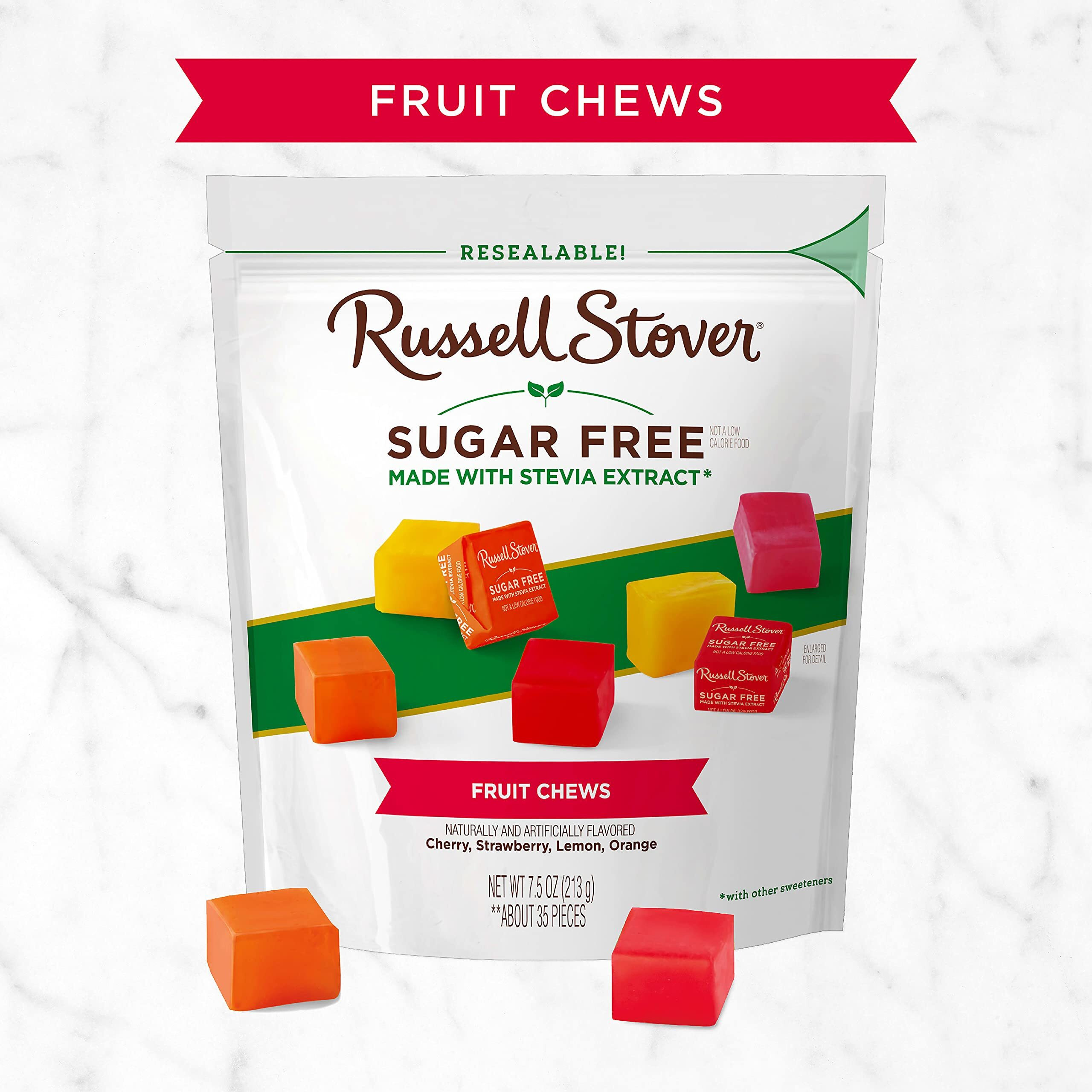 Russell Stover Fruit Chews - Sugar Free Candy, 7.5Oz Bag